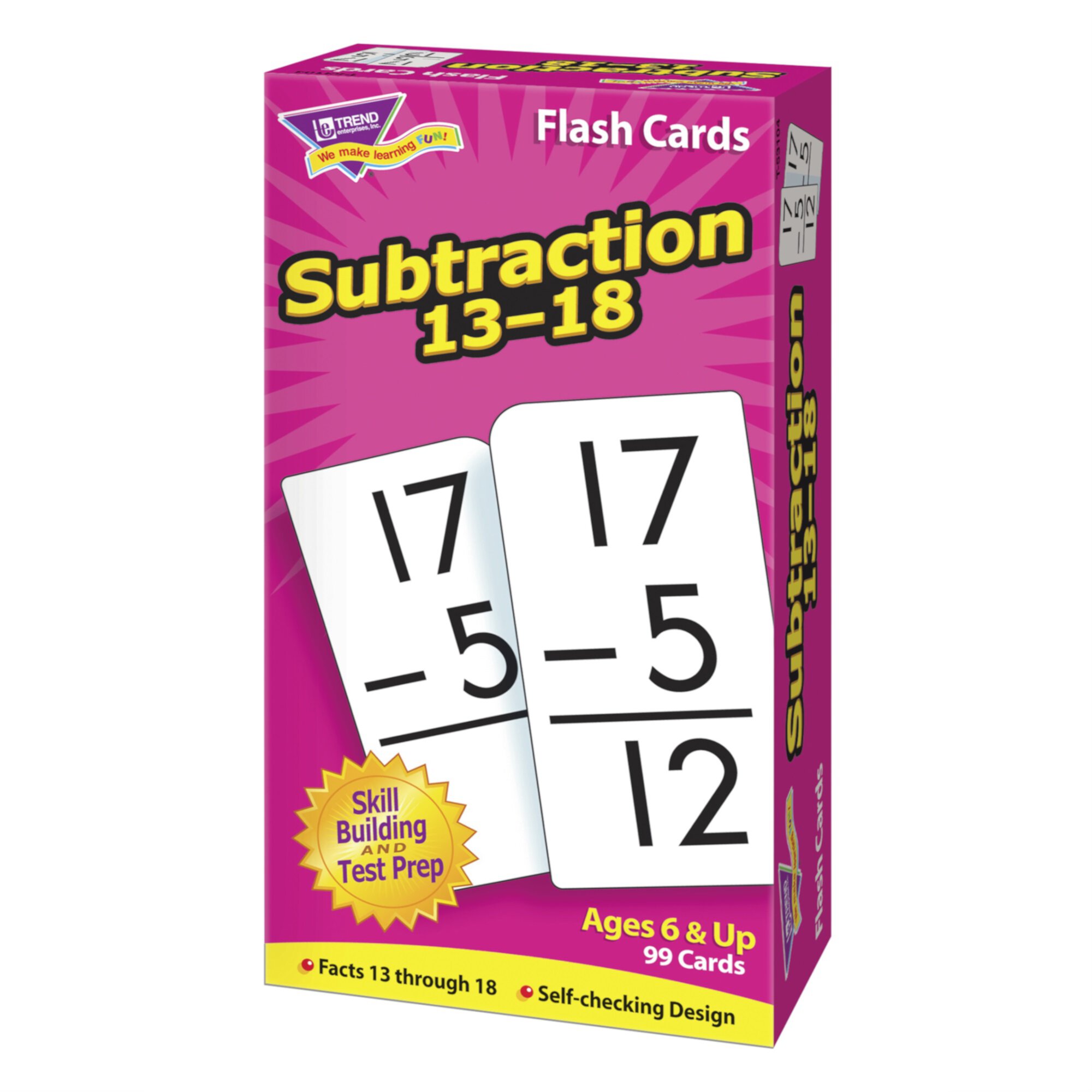 TREND Subtraction 13-18 Skill Drill Flash Cards TREND