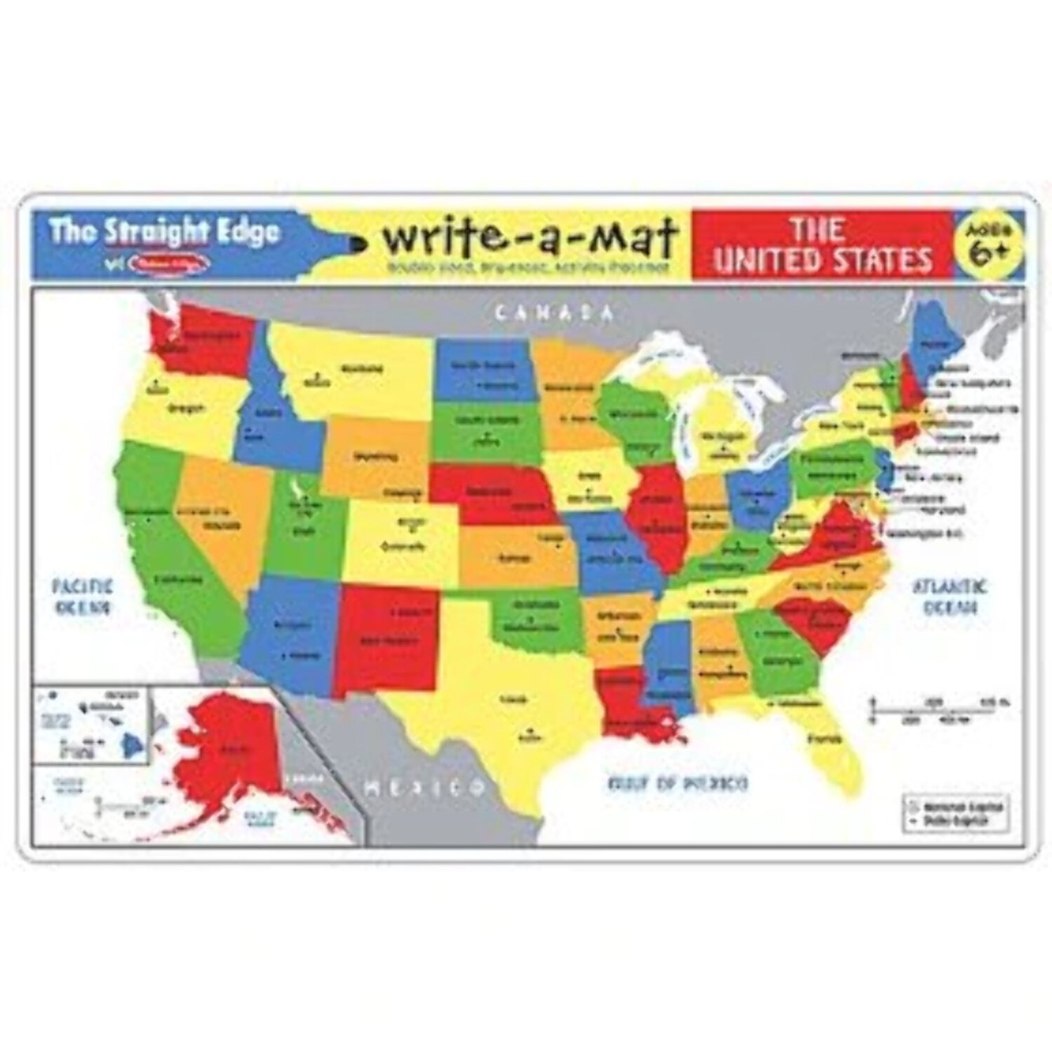 Melissa & Doug The United States Write-A-Mat placemat Melissa & Doug