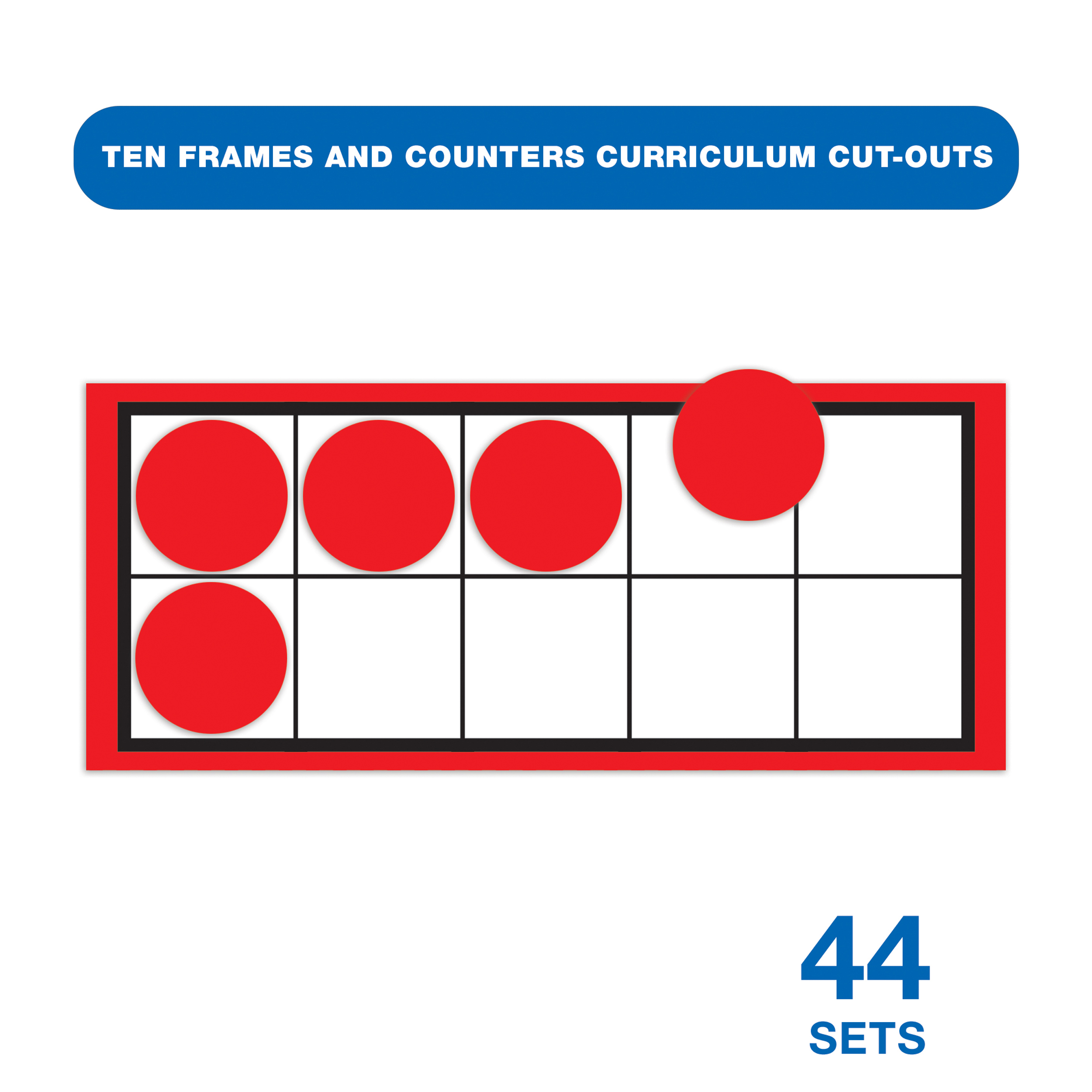 Carson Dellosa Ten Frames and Counters Math Manipulative (44 sets) CD CARSON-DELLOSA PUBLISHING GROUP