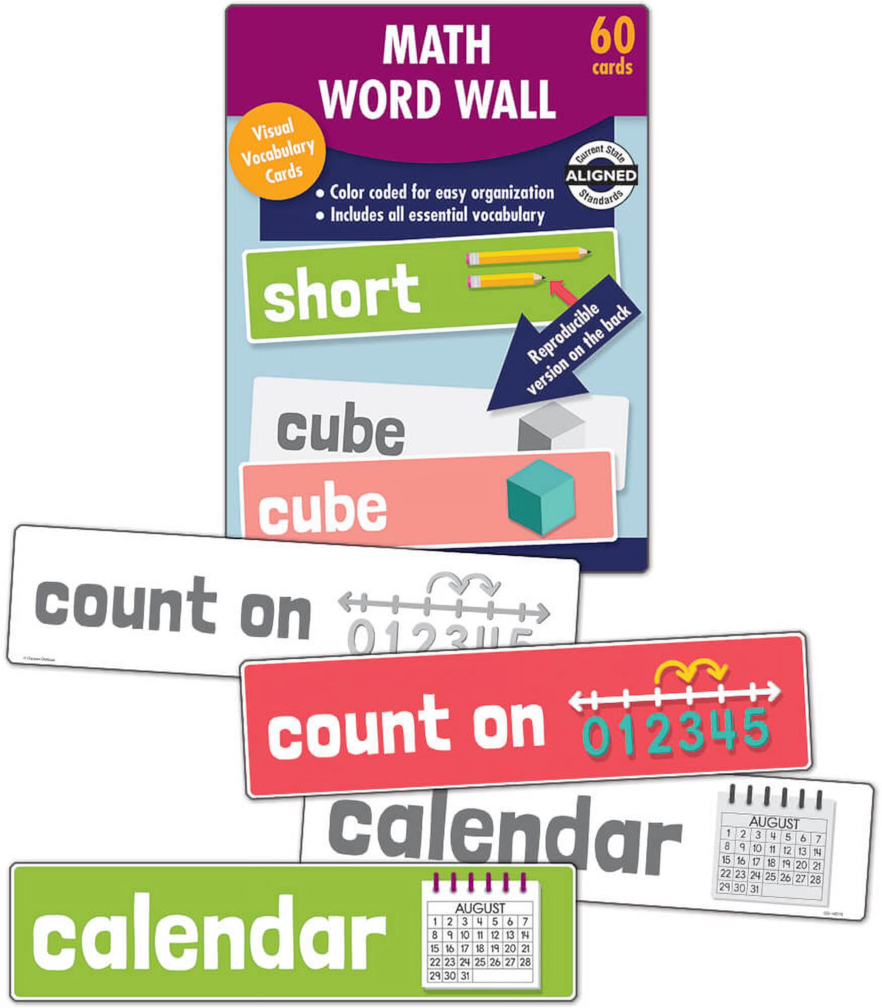 Carson Dellosa Math Word Wall Bulletin Board Set (60 cards) CD CARSON-DELLOSA PUBLISHING GROUP