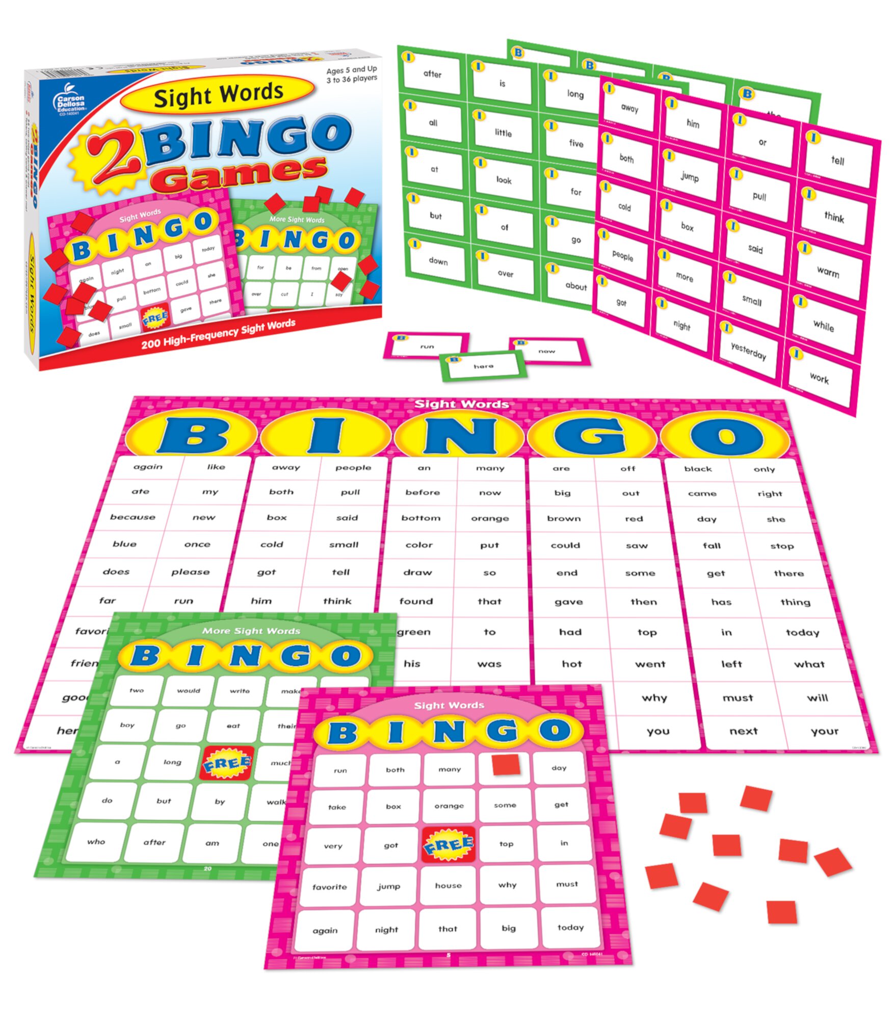 Carson Dellosa Sight Words Bingo (857 pieces) CD CARSON-DELLOSA PUBLISHING GROUP