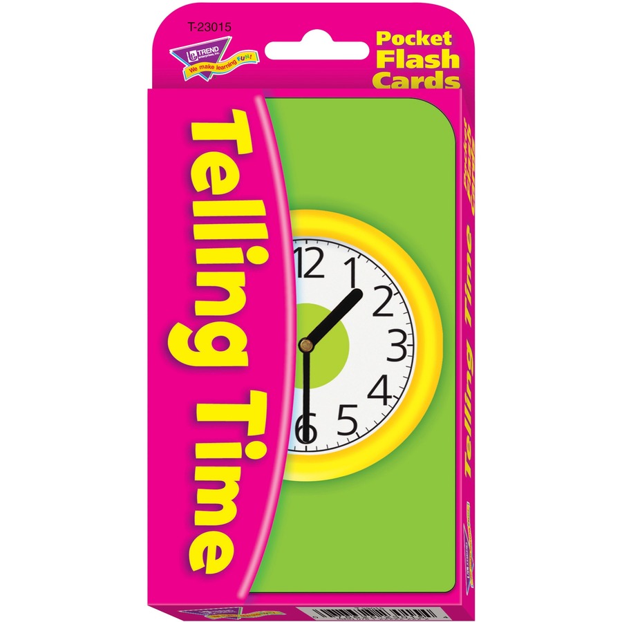 Trend, TEP23015, Telling Time Flash Cards, 56 / Box TREND