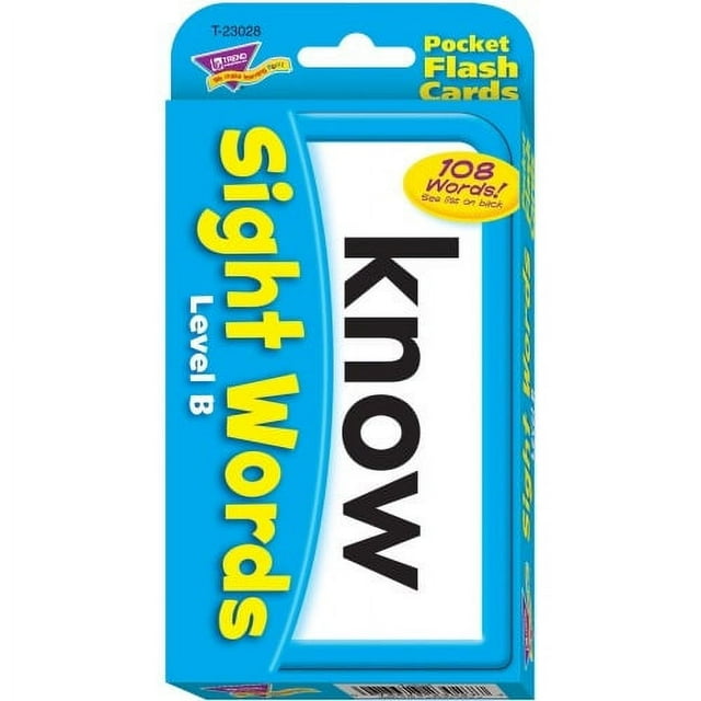 Trend Sight Words Level B Flash Cards Theme/Subject: Learning - Skill Learning: Reading, Sight Words - 56 Pieces - 6+ TREND