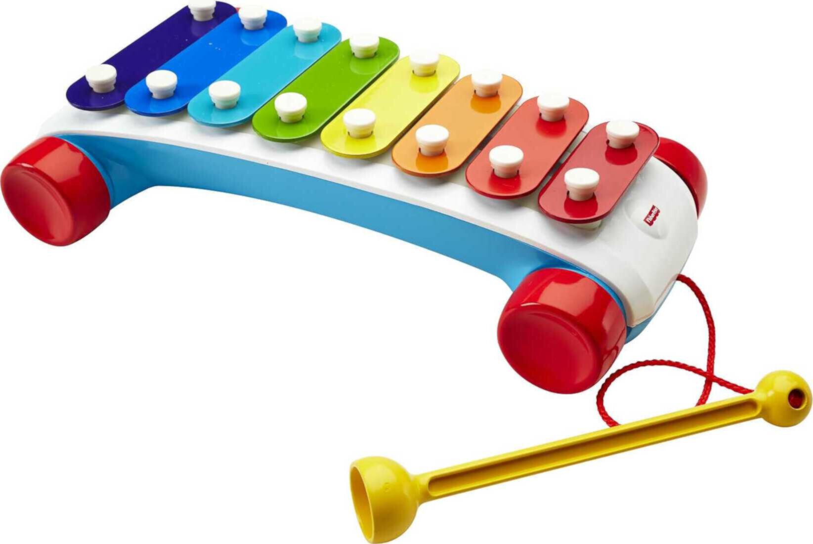 Fisher-Price Classic Xylophone Toddler Pretend Musical Instrument Pull Toy Fisher-Price