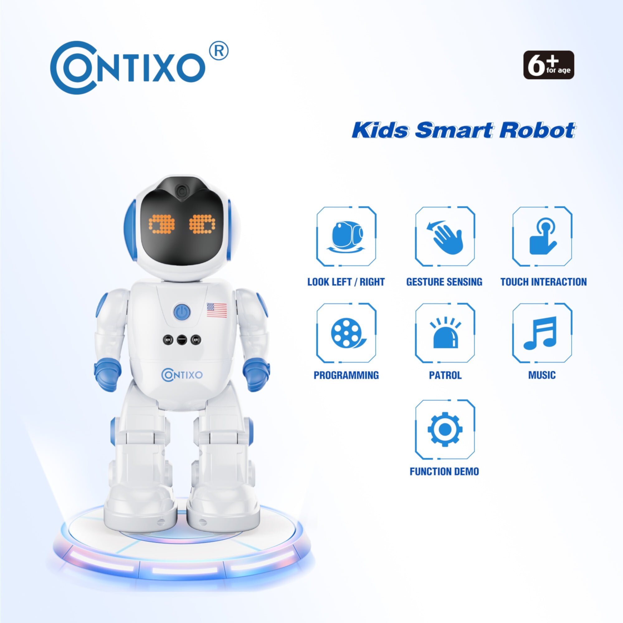 (2 pack) Contixo Remote Control Robot, Programmable, Gesture Control, Sing & Dance, Learning Toys for Boys & Girls Ages 6-12 Contixo