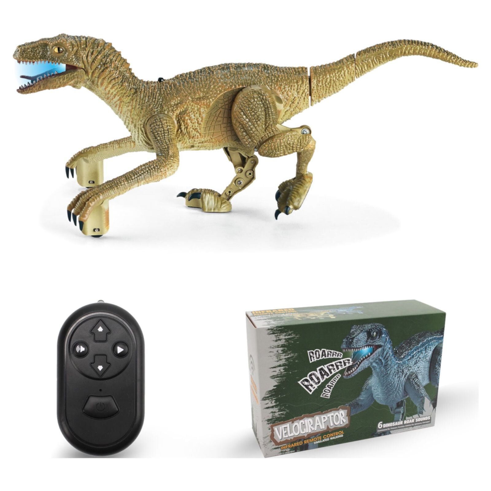 HANMUN Remote Control Dinosaur Toys for Kids Boys Girl, Electronic RC Walking Robot Dino Velociraptor Dragon Toys HANMUN