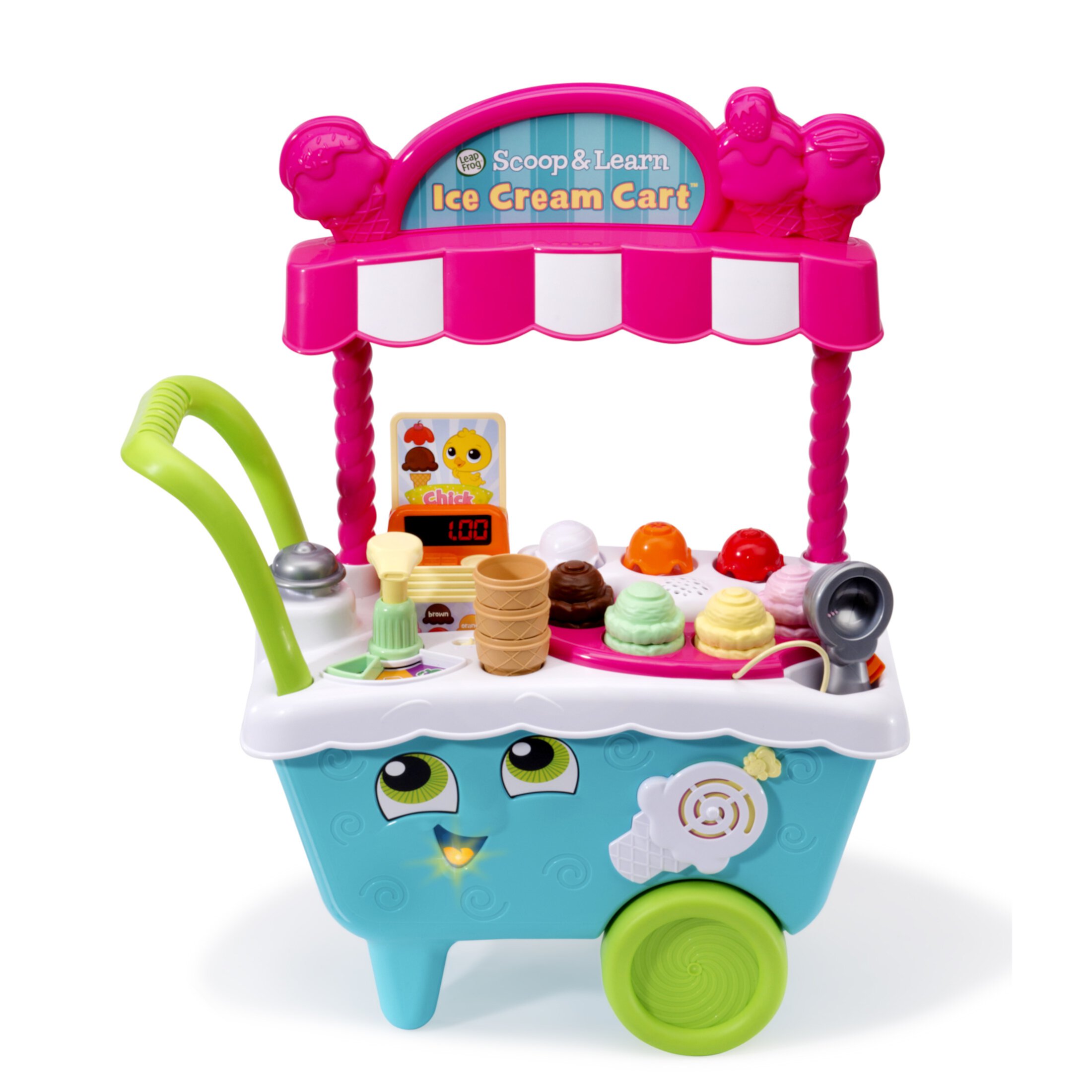 LeapFrog Scoop and Learn Ice Cream Cart Play Food with Accessories Included, Baby and Toddler Toys LeapFrog