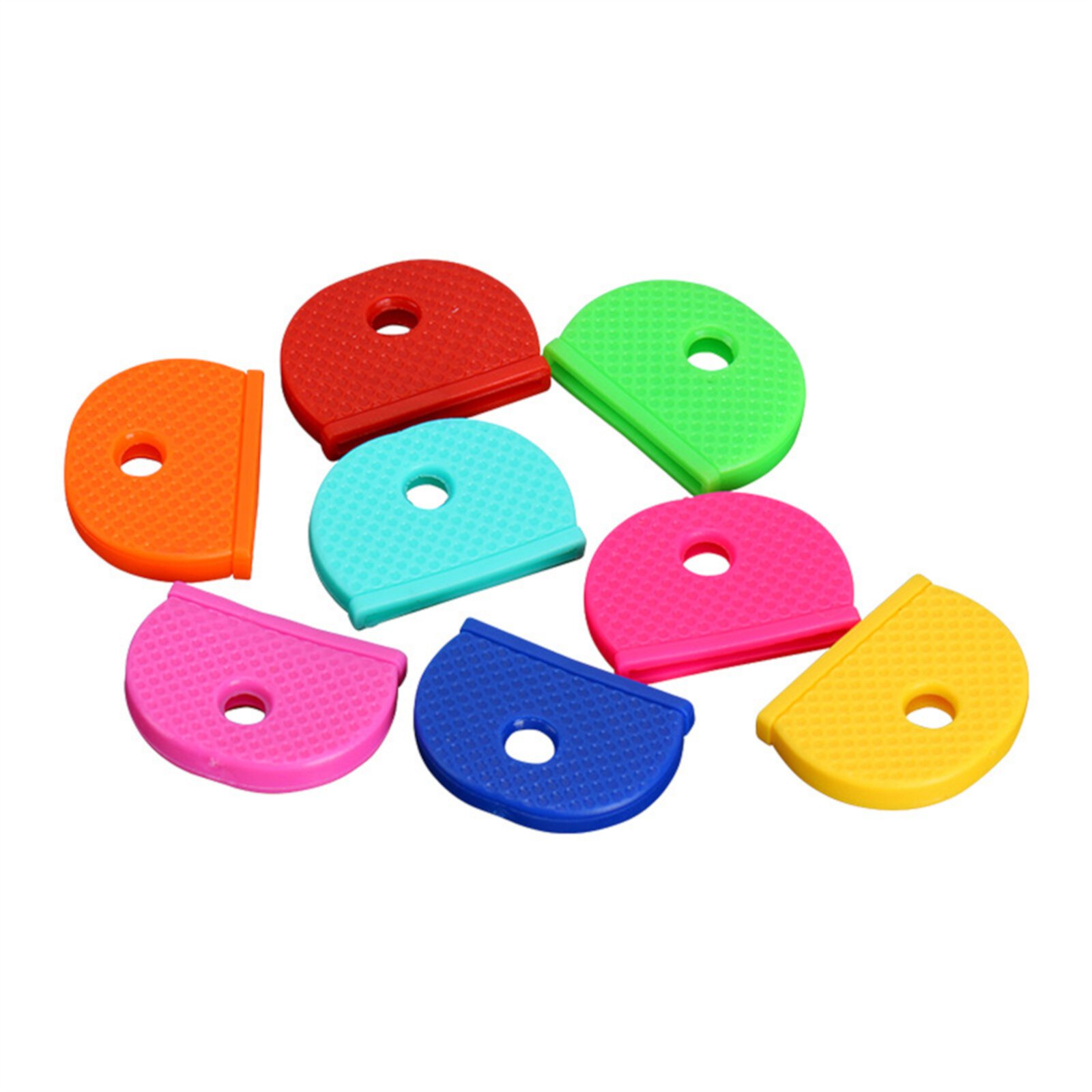 Clearance Deals Rubber Key Cover, Semicircular Elastic Key Covers for Easy Identification, Universal Color Key Covers for Door Keys key cover, rubber key cover, color key cover, elastic key cover TANGNADE