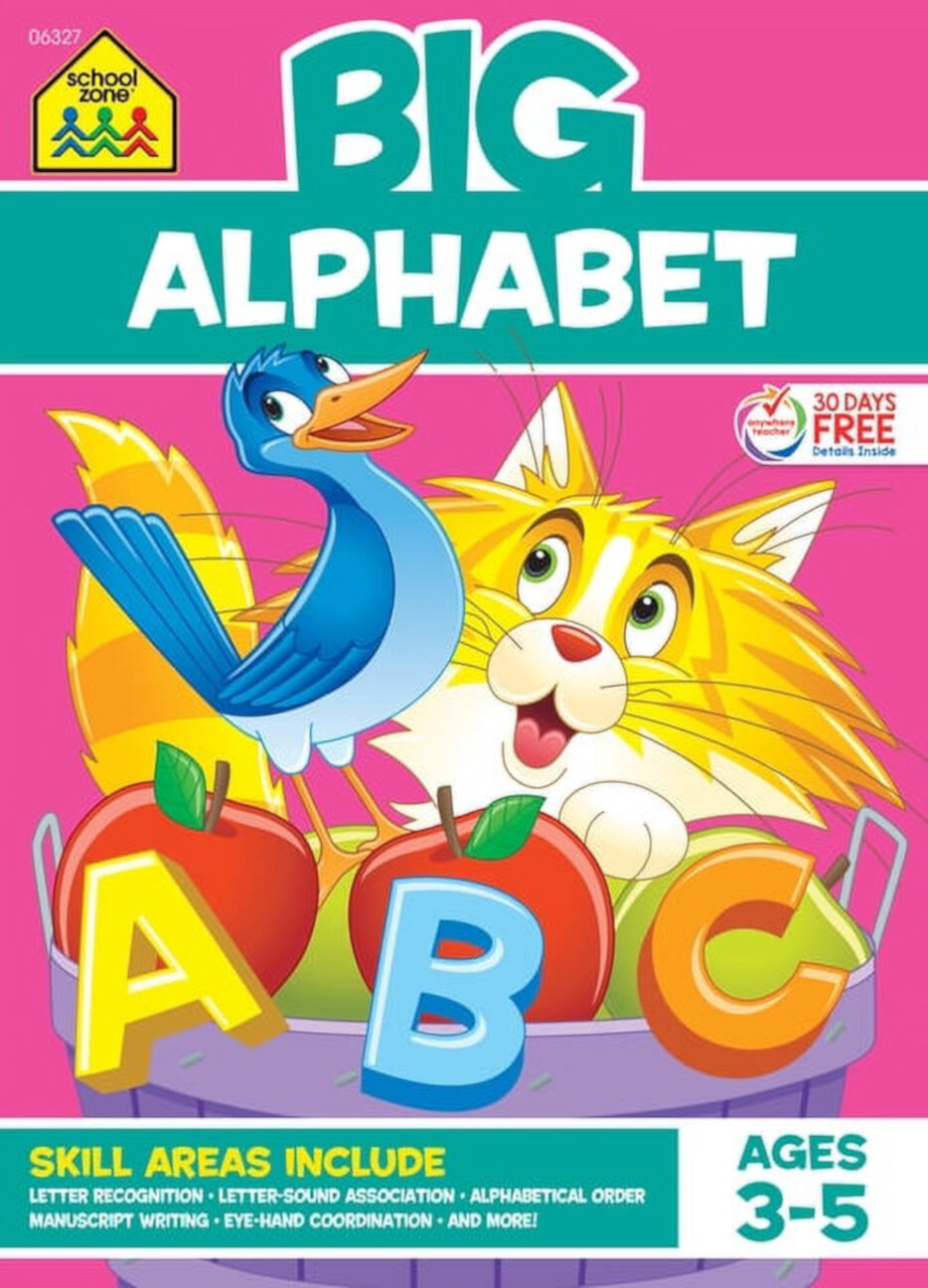 School Zone Big Alphabet Workbook, (Paperback) School Zone