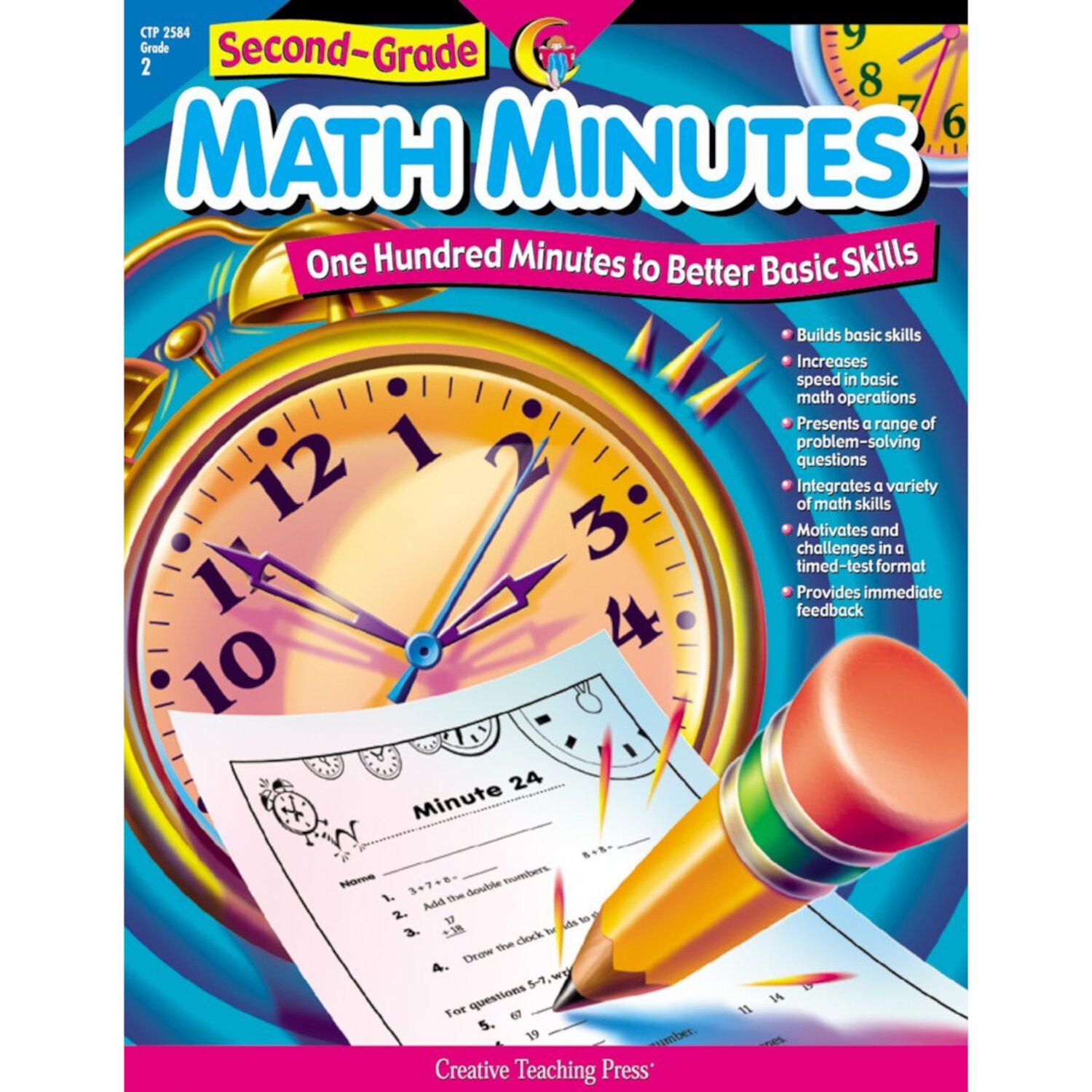 Creative Teaching Press Math Minutes Book, Grade 2 Creative Teaching Press