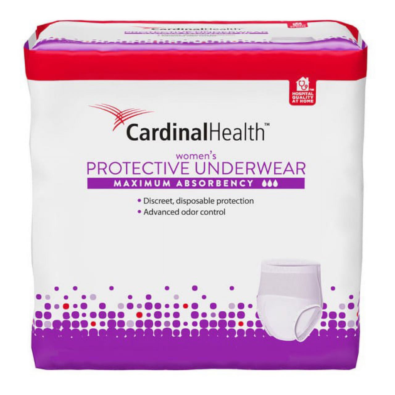 Cardinal Health Maximum Absorbency Protective Underwear For Women, Xl, 58 - 68", 195 - 245 Lbs Cardinal Health