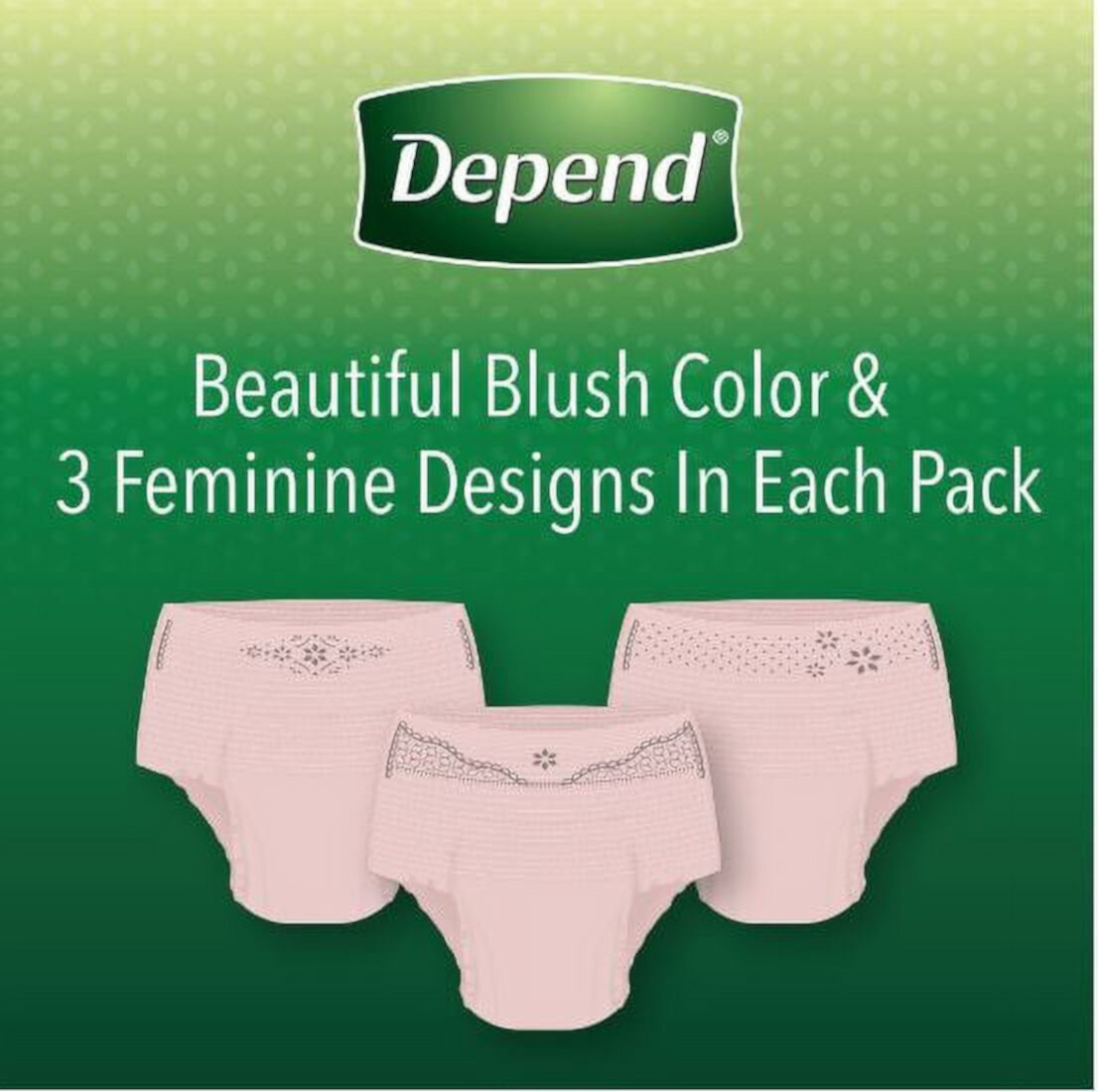 Depend Fit-Flex Women's Maximum Adult Incontinence Underwear, XXL, Light Pink, 22 Count Depend