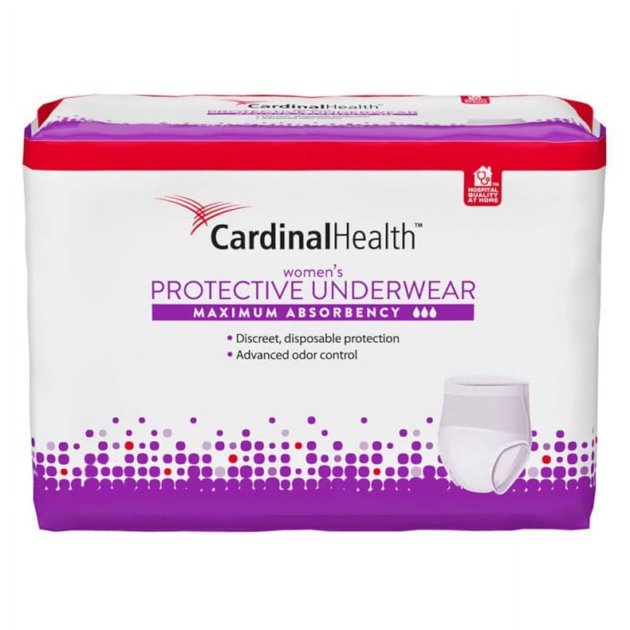 Cardinal Health Maximum Absorbency Protective Underwear For Women, Medium, 32 - 44", 95 - 185 Lbs Cardinal Health