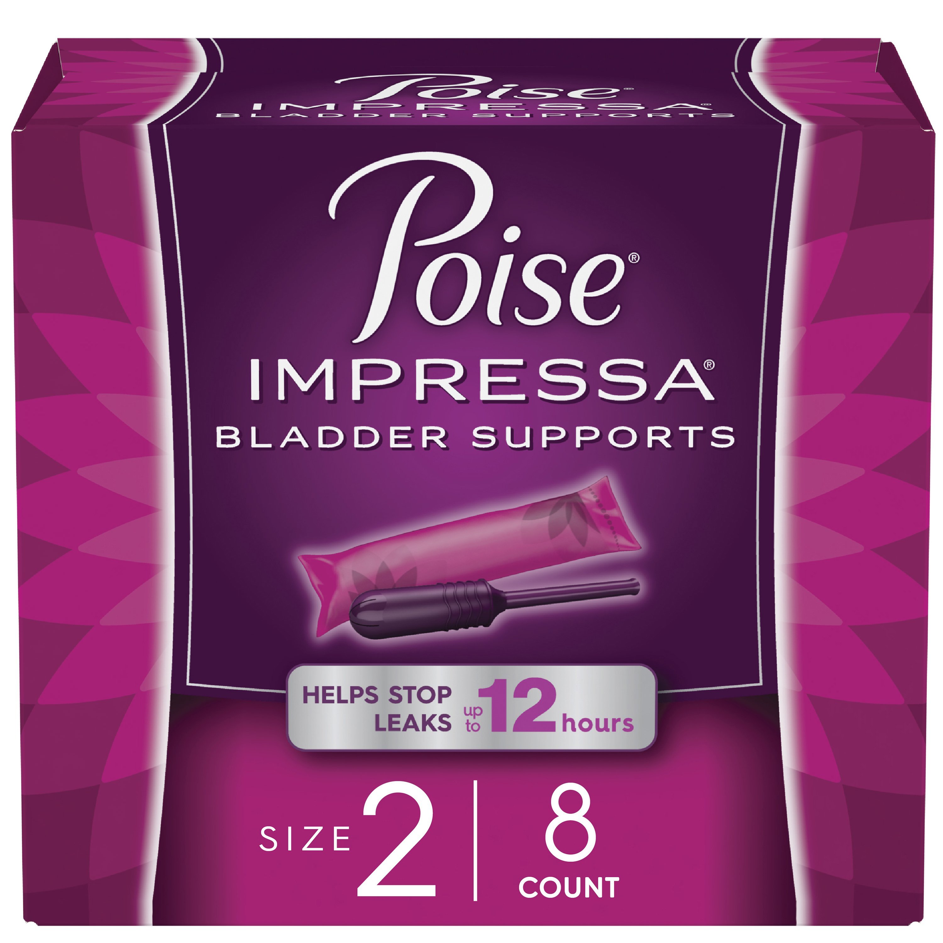 Поддержка мочевого пузыря для женщин Poise Impressa, размер 2, 8 штук - 2 упаковки Visit the Poise Store