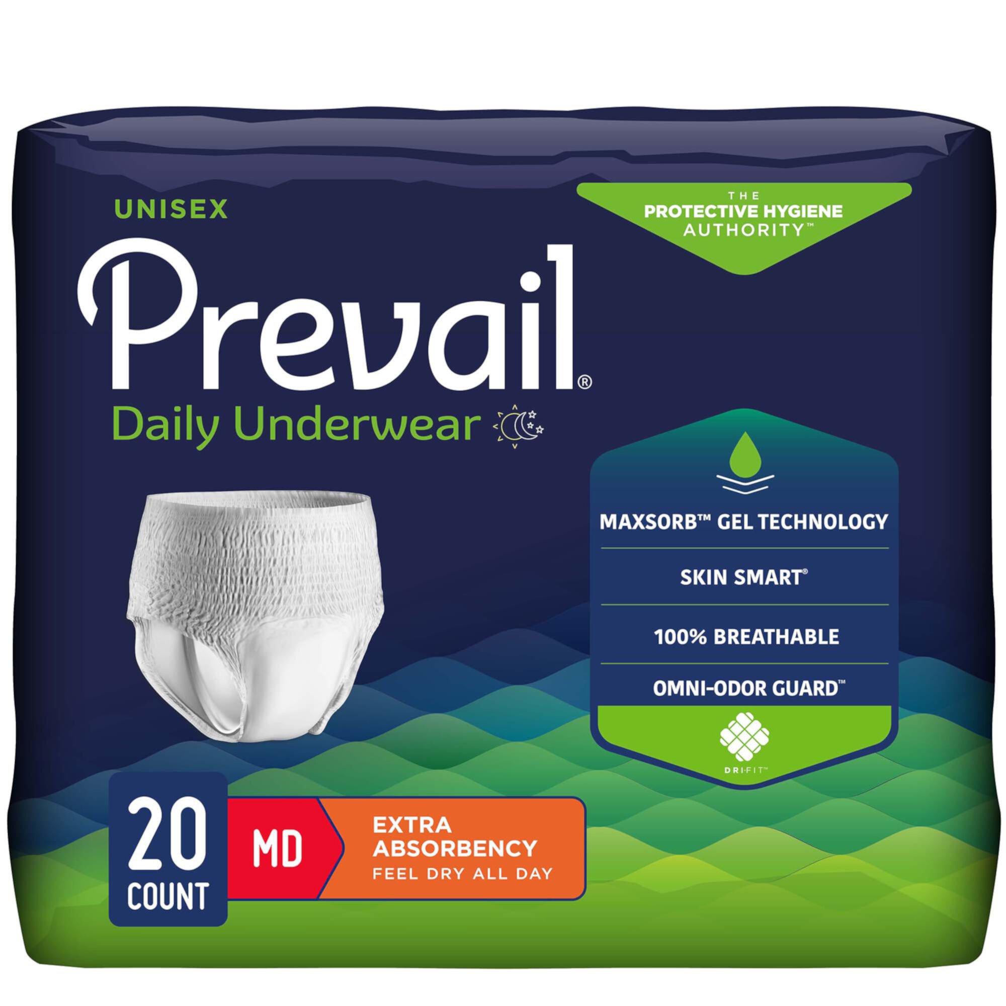 Prevail Daily Disposable Underwear Medium, PV-512, Extra, 80 Ct Prevail