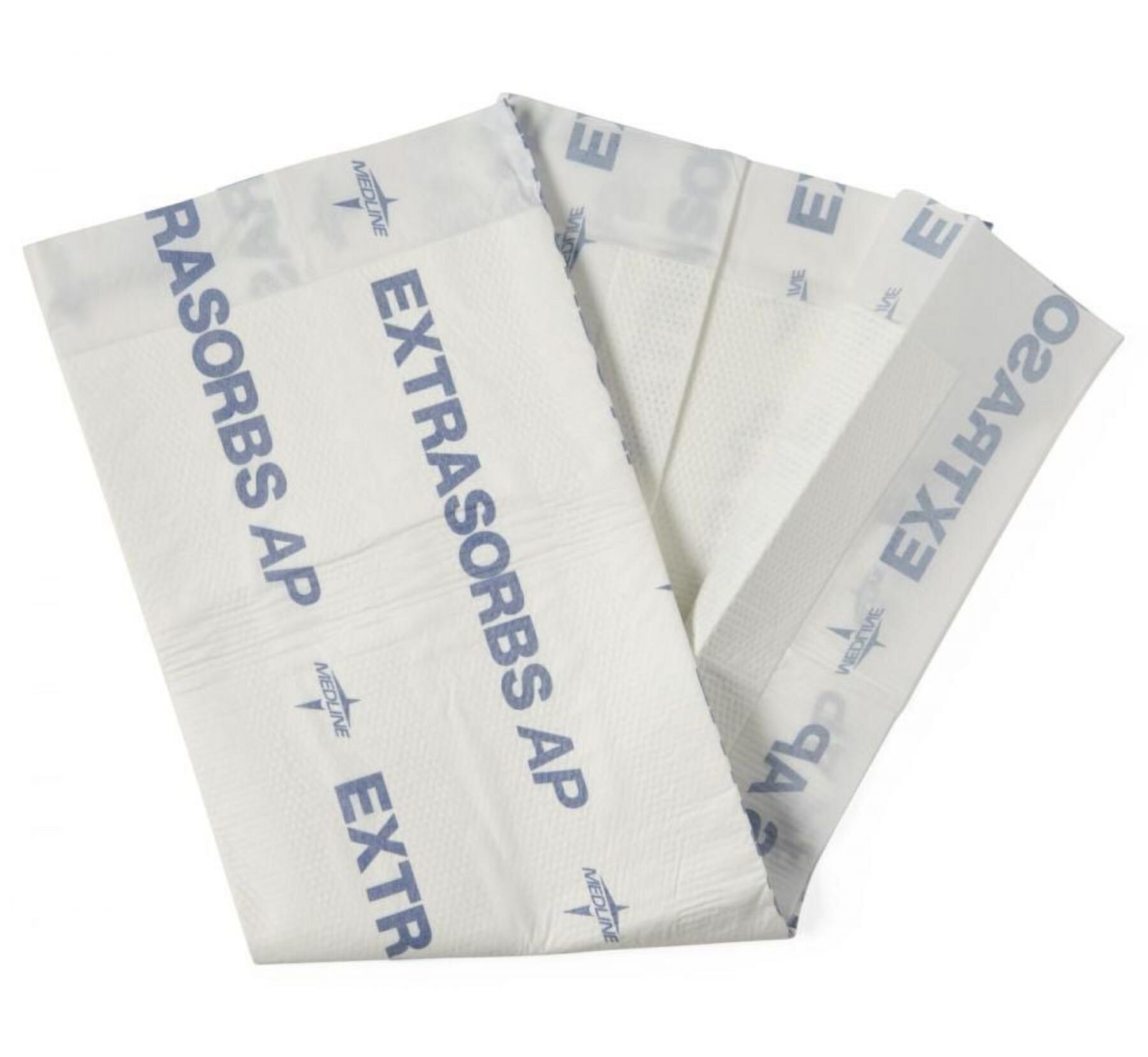 Extrasorbs Air-Permeable Disposable Drypads White, 36'' X 23'', 10 Count Medline