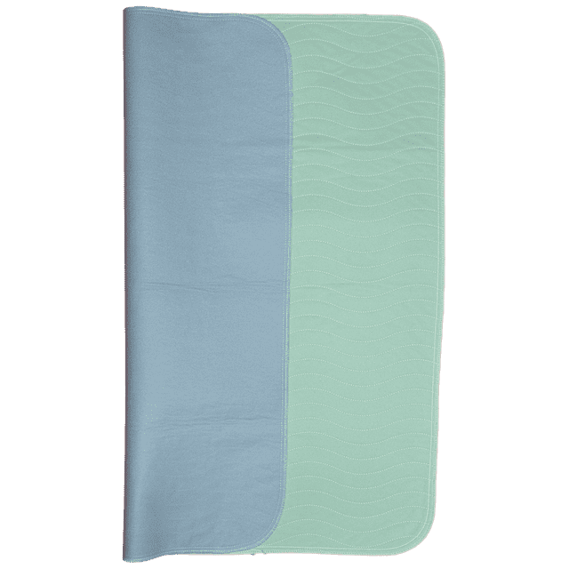 2 Pack Bed Pad Reusable Incontinence Underpads 34 x 36 Blue/Green Star Linen