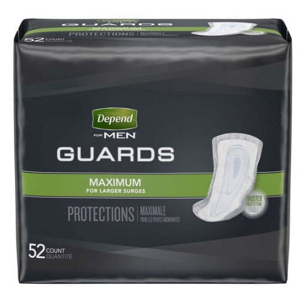 Depend Guards for Men Bladder Control Pad 12 Inch Length Heavy Absorbency Absorb-Loc One Size Fits Most Male Disposable, 13792 - Case of 104 Visit the Depend Store