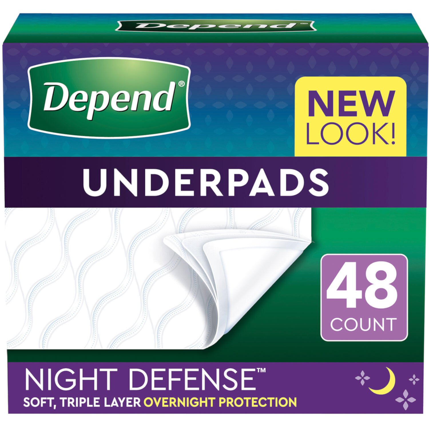 Depend Disposable Waterproof Bed Pads, Overnight Absorbency (48 Ct.) Visit the Depend Store