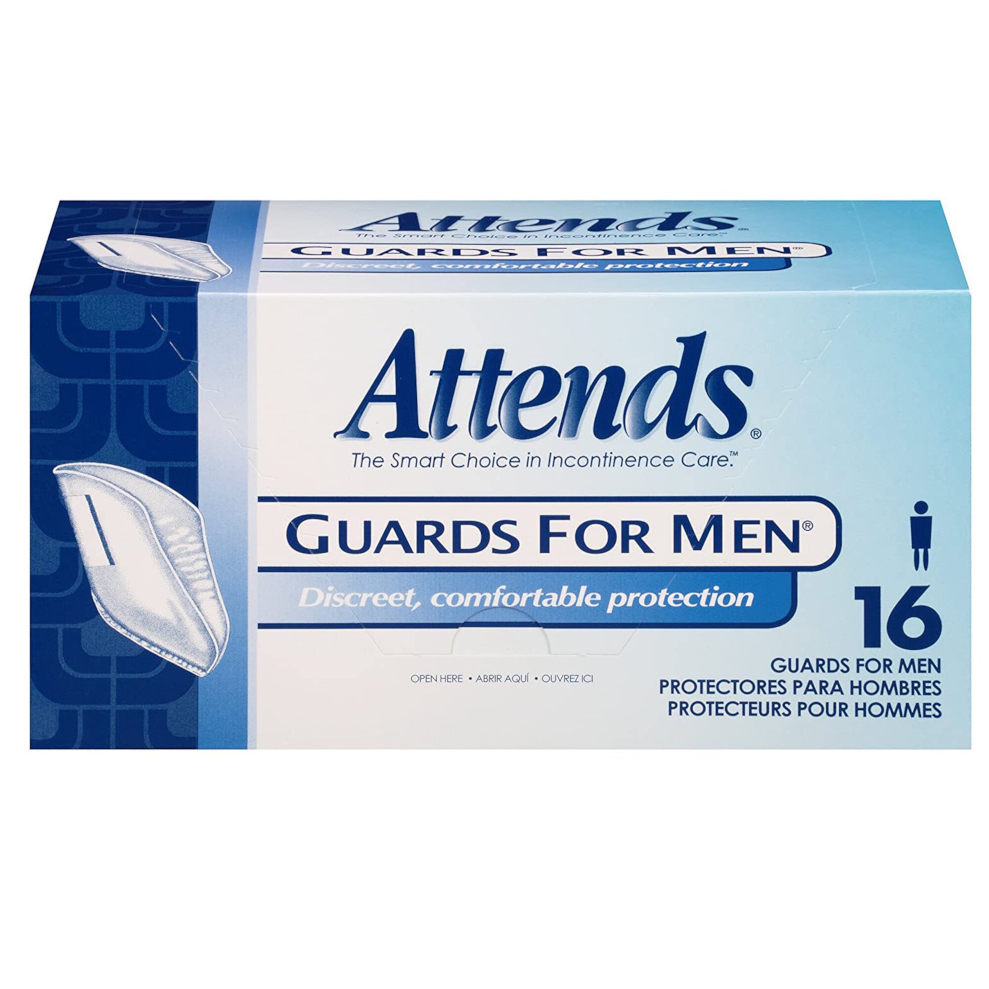 Attends Guards for Men Light Absorbency Bladder Control Pad (MG0400), 64 per Case Attends