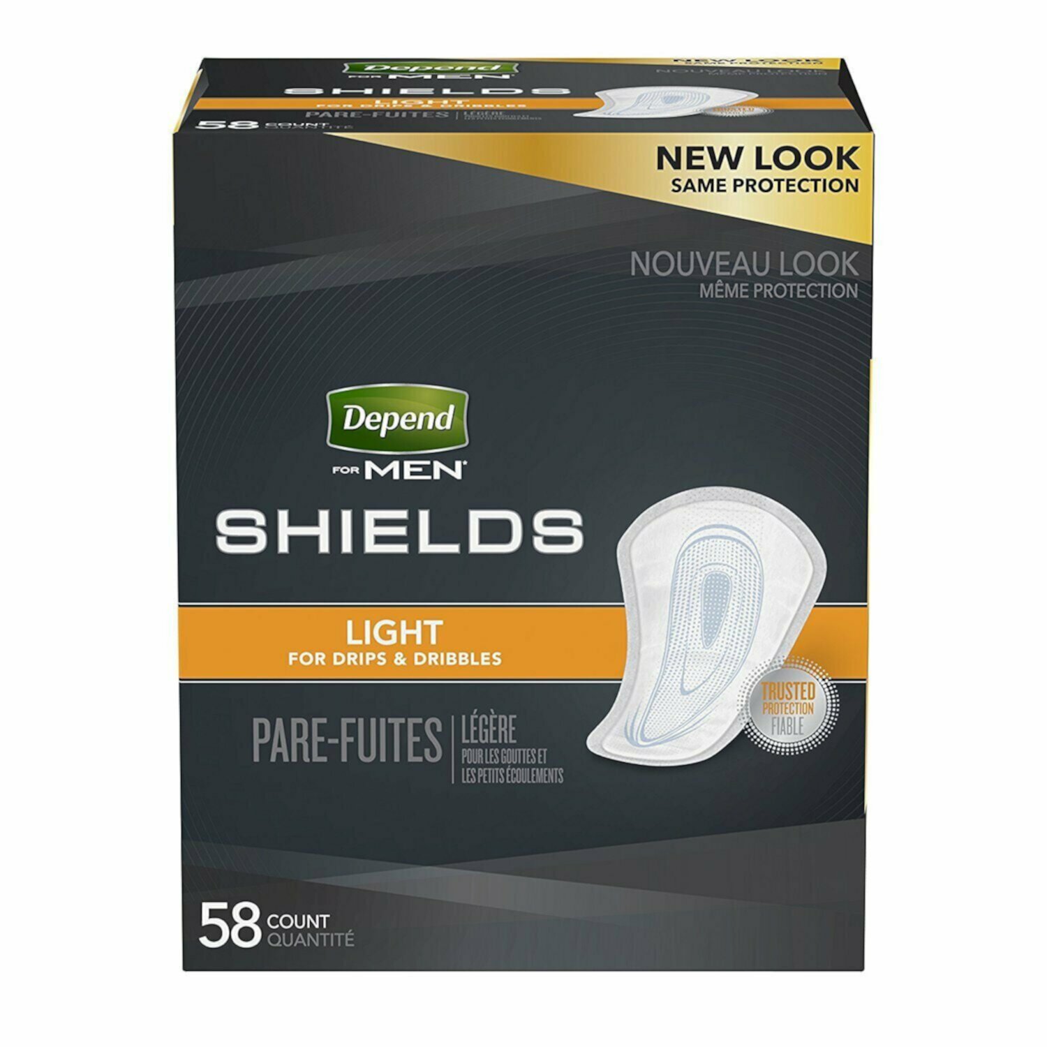 Depend for Men Shields Light Absorbency 58 Each (Pack of 3) Visit the Depend Store