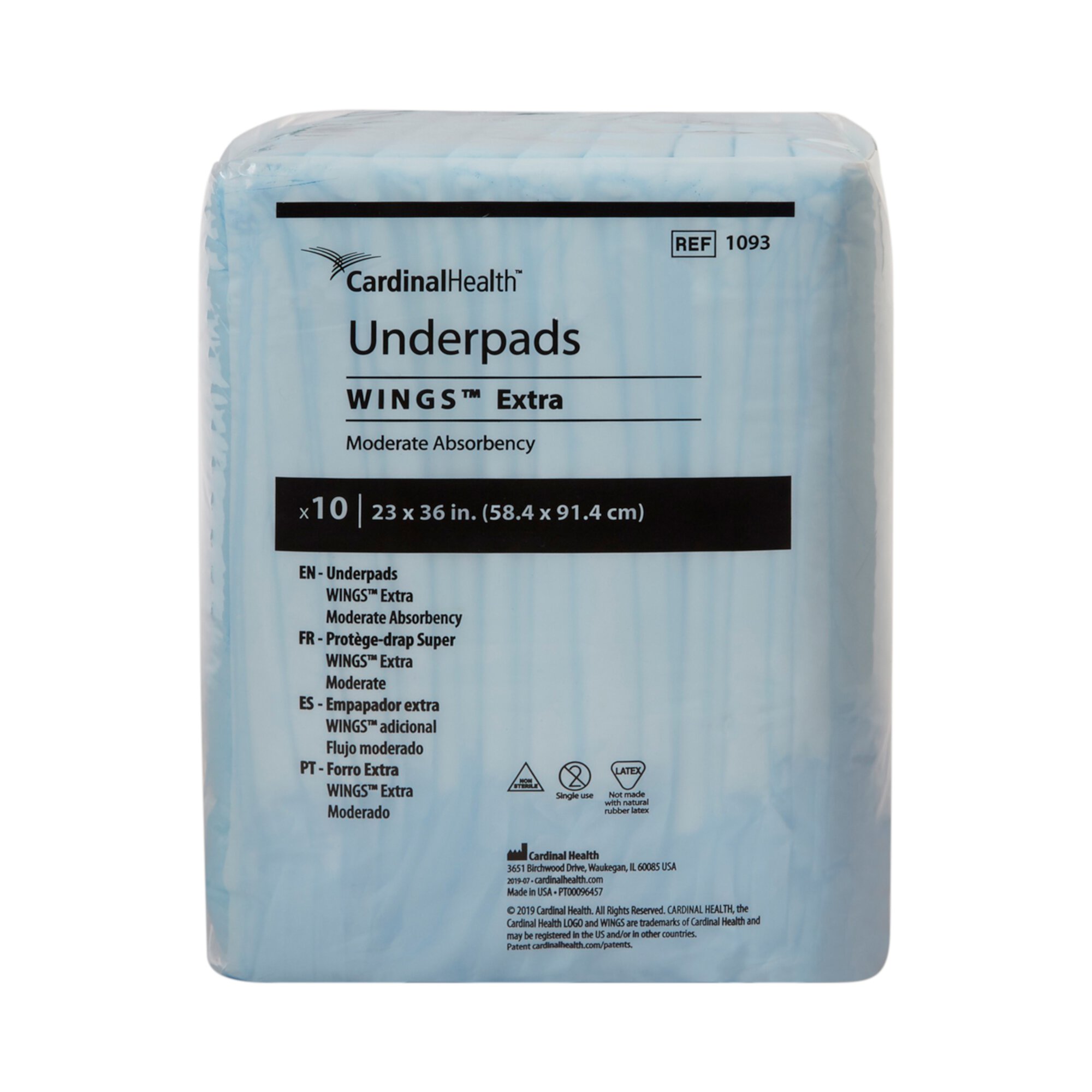 Simplicity Extra Disposable Underpad Fluff 23X36" 1093 150 pads COVIDIEN