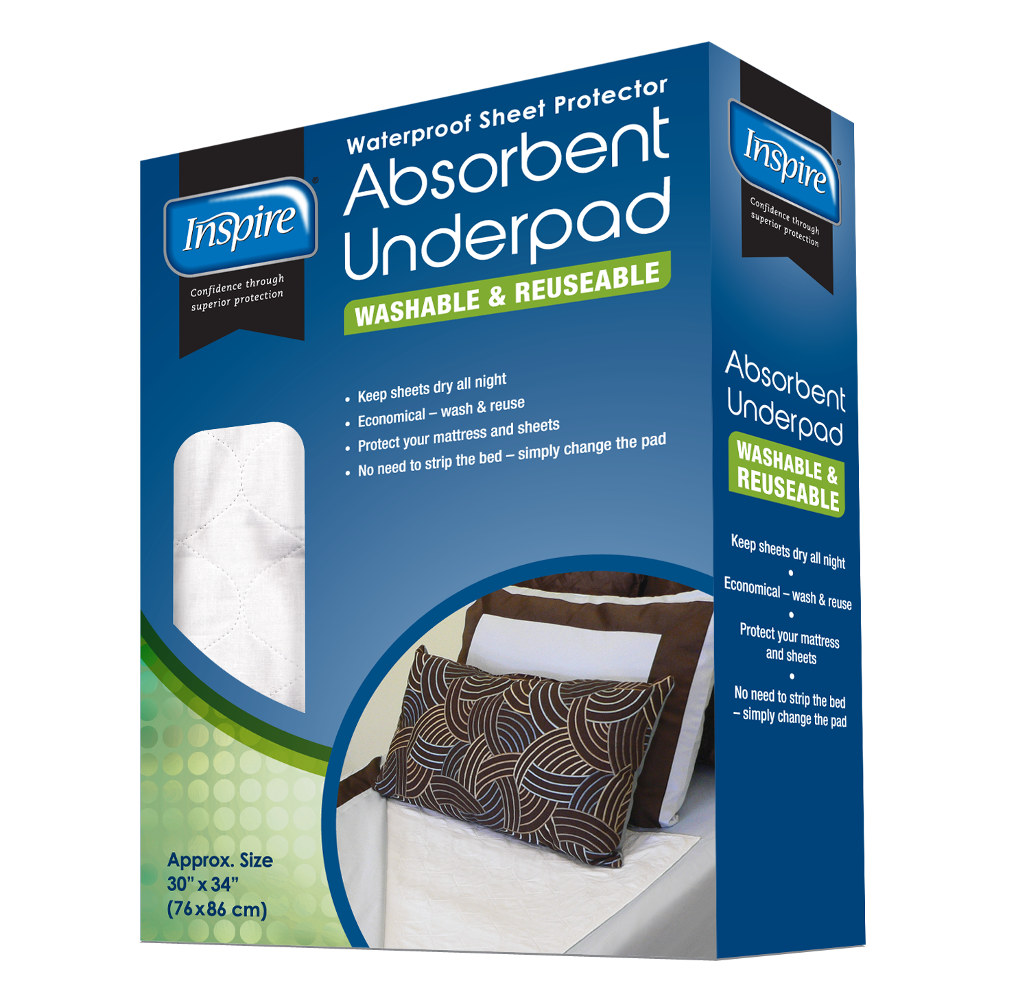 Inspire Washable and Reusable Absorbent Underpad Visit the INSPIRE Store