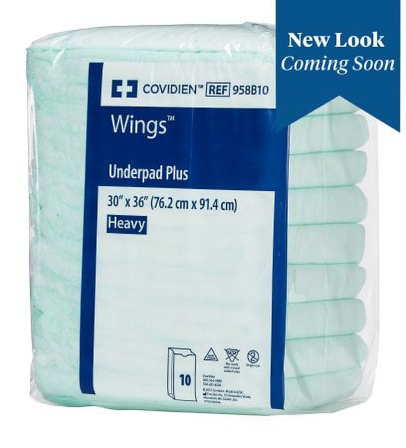 Case of 50 - Wings Underpad Plus, 30 X 36 Inch, Disposable, Fluff / Polymer, Heavy Absorbency Cardinal Health