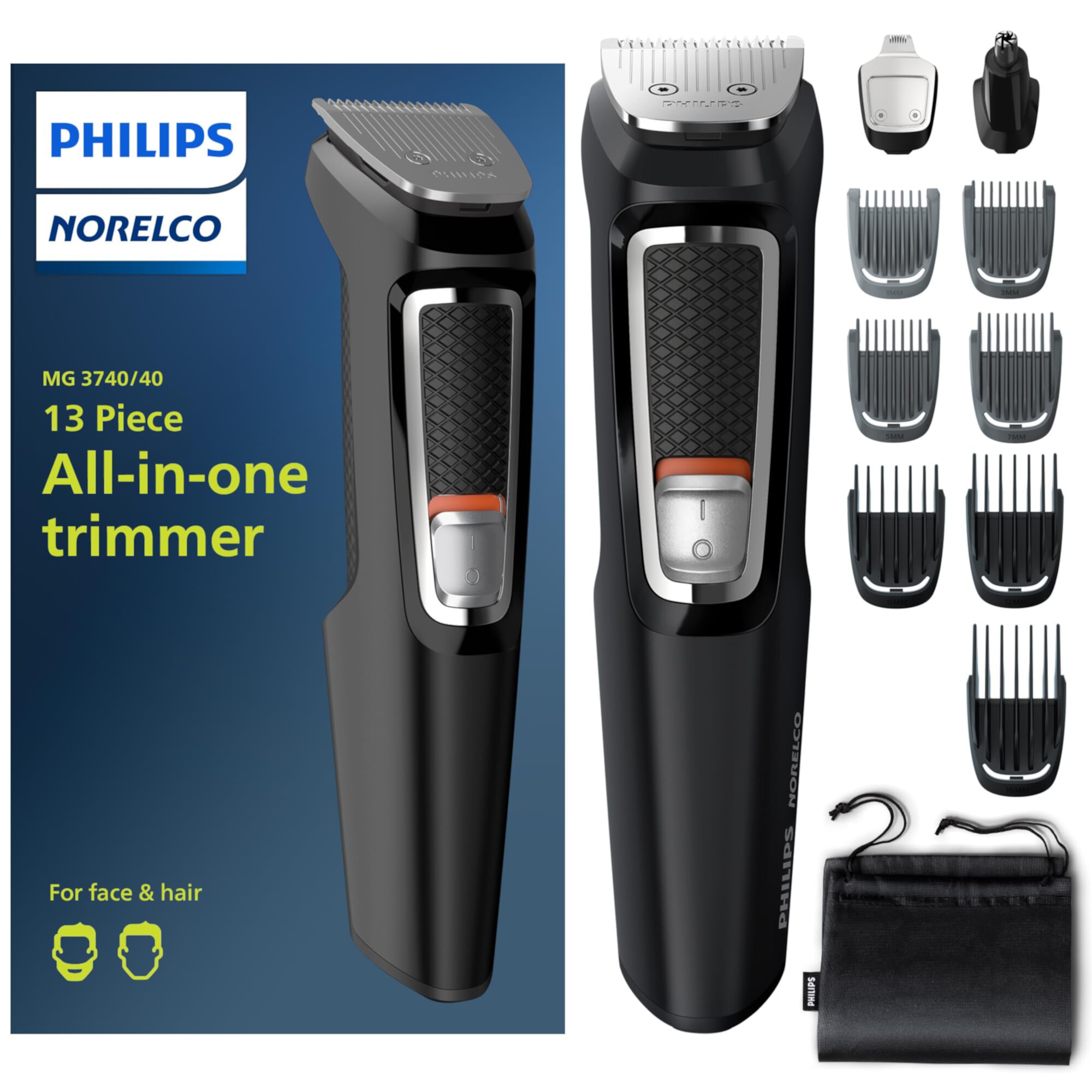 Многофункциональный триммер для мужчин 13 в 1 для бороды и волос Philips Norelco