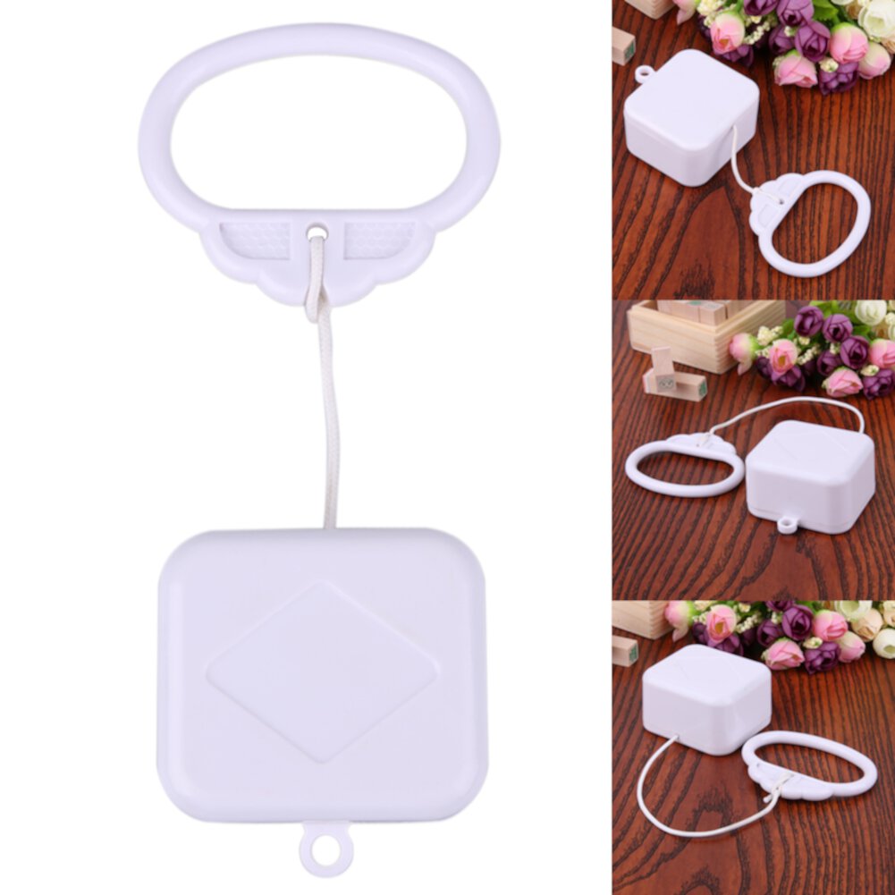 Baright Pull String Cord Music Box Waterproof Bed Bell Rattle Toy with Classic Lullaby Melody Plastic Music Box Mechanical Winding System for Kids Children Baright