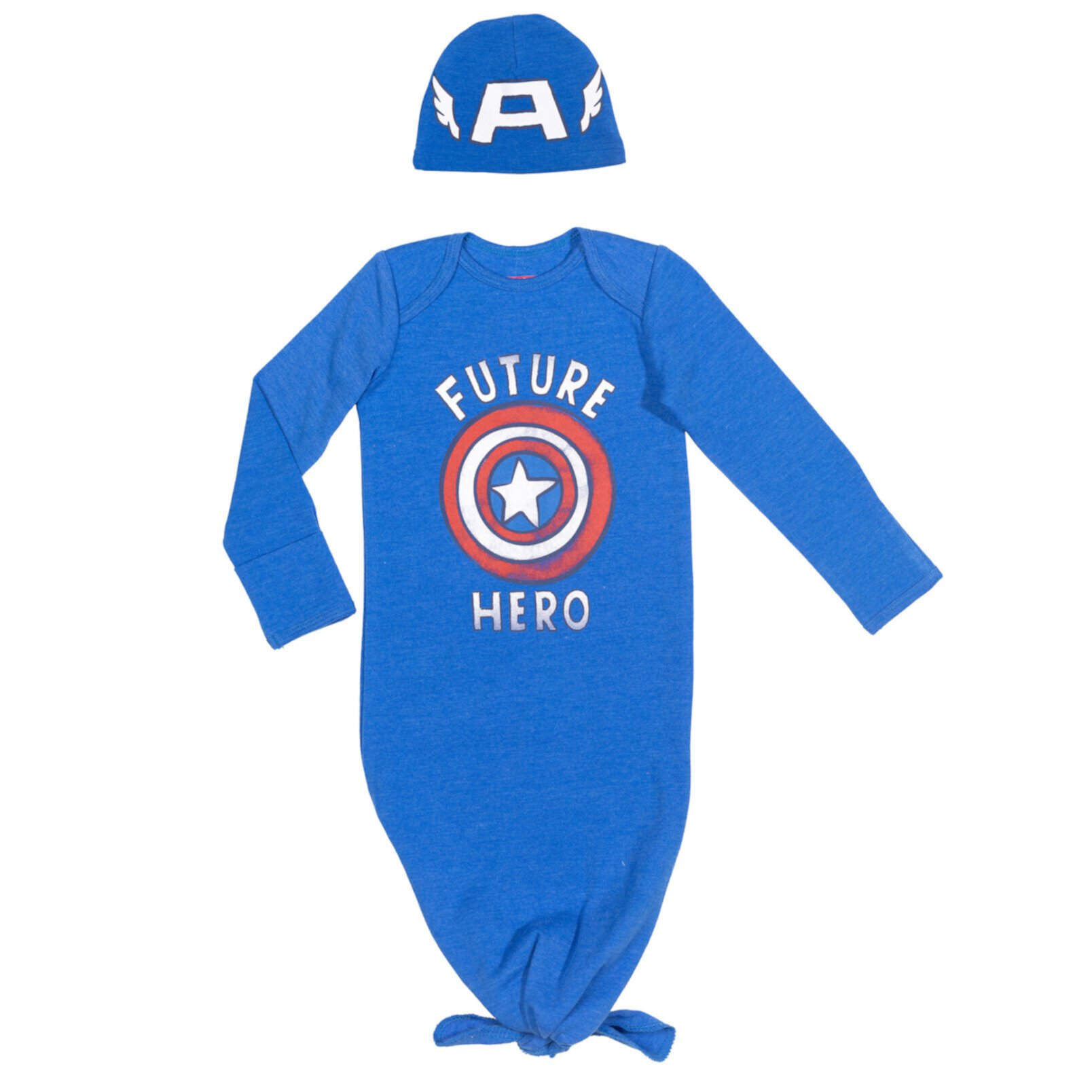 Marvel Avengers Captain America Sleeper Gown and Hat Newborn to Infant Marvel