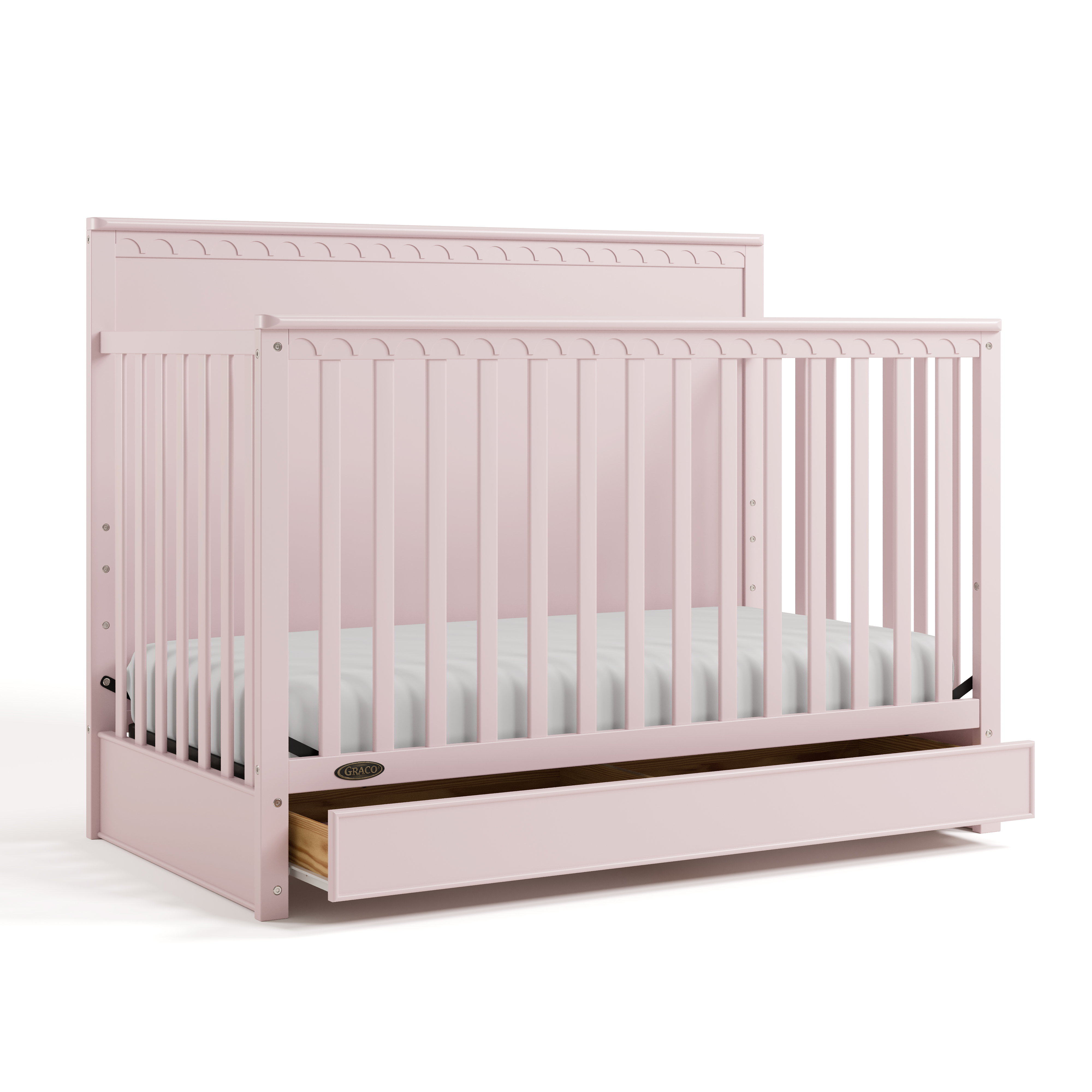 Graco Sasha 5-in-1 Convertible Baby Crib with Drawer, Blush Visit the Graco Store