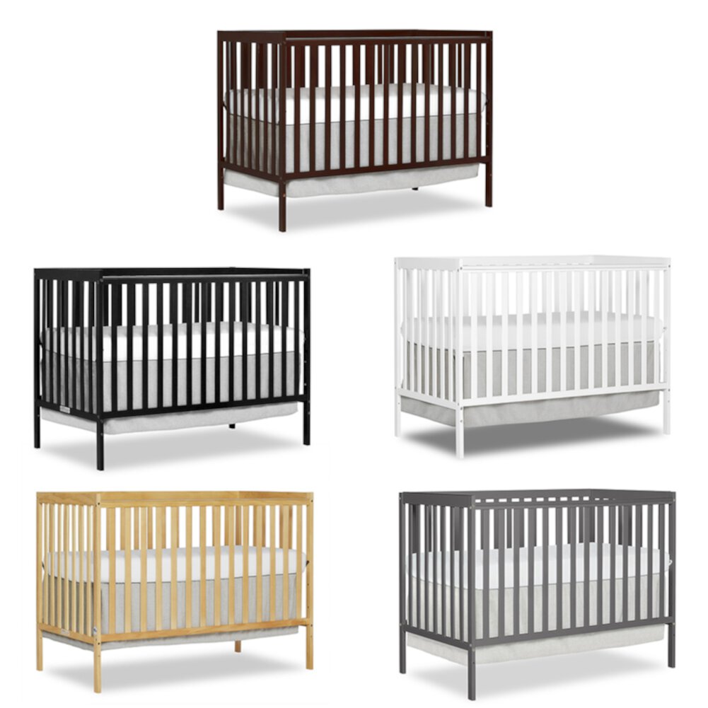 5-In-1 Convertible Crib With 3 Position Mattress Height Settings Converts From Crib To Toddler Bed Full Size Bed For Kids Teens Bedroom ASHION