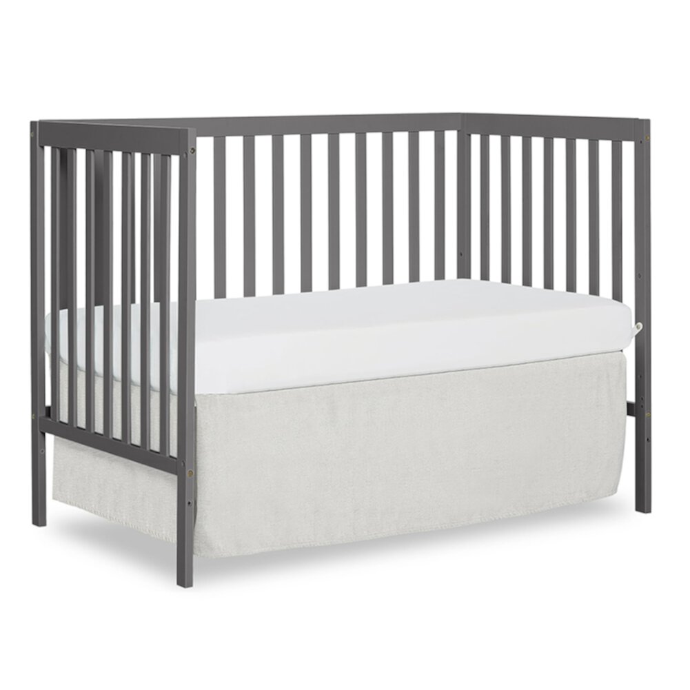 5 in 1 Convertible Crib with 3 Position Mattress Height Settings Converts From Crib To Toddler Bed Full Size Bed Kojooin