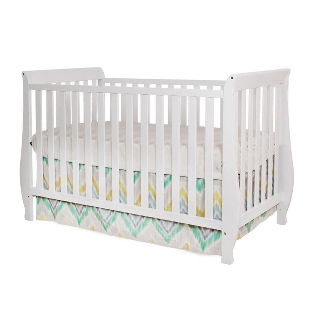 AFG Baby Furniture Naomi 4-in-1 Convertible Crib with Toddler Guardrail White AFG Baby Furniture