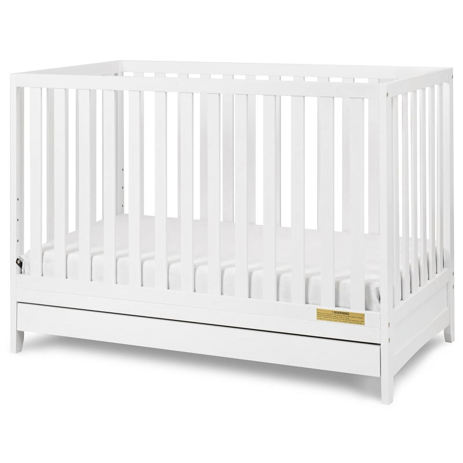 AFG Baby Furniture Mila 3-In-1 Convertible Crib with Drawer White AFG Baby Furniture