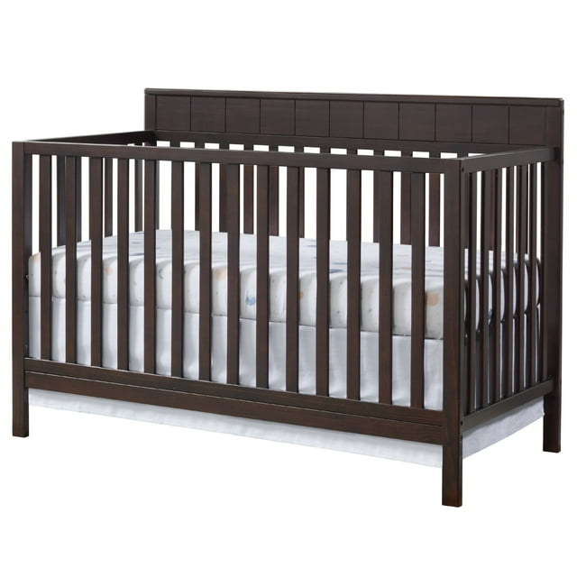 Oxford Baby Logan 4-in-1 Convertible Crib, Dove Gray, GREENGUARD Gold Certified, Wooden Crib Oxford Baby