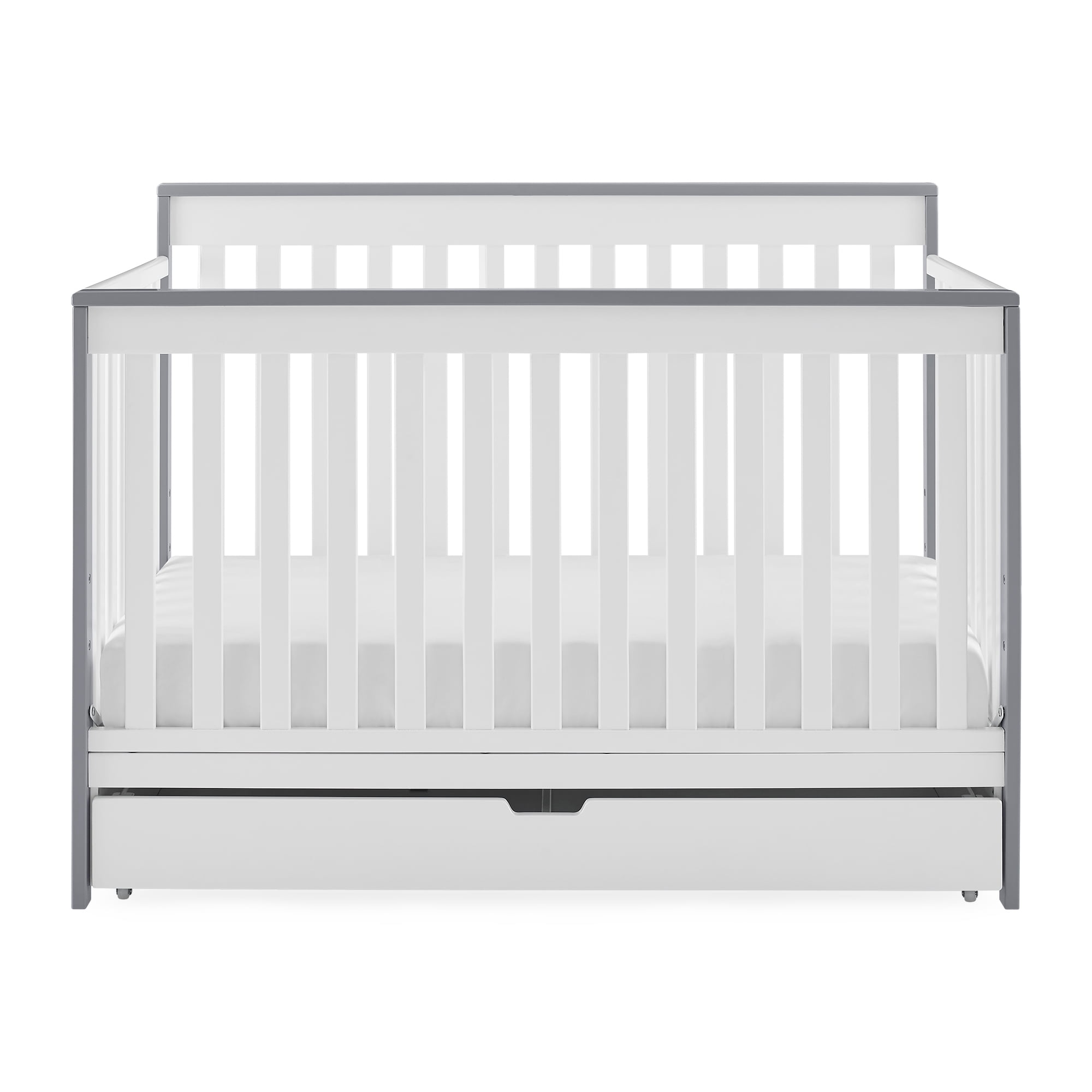 Delta Children Mercer 6-in-1 Convertible Crib with Storage Trundle, Greenguard Gold Certified, Bianca White Delta Children