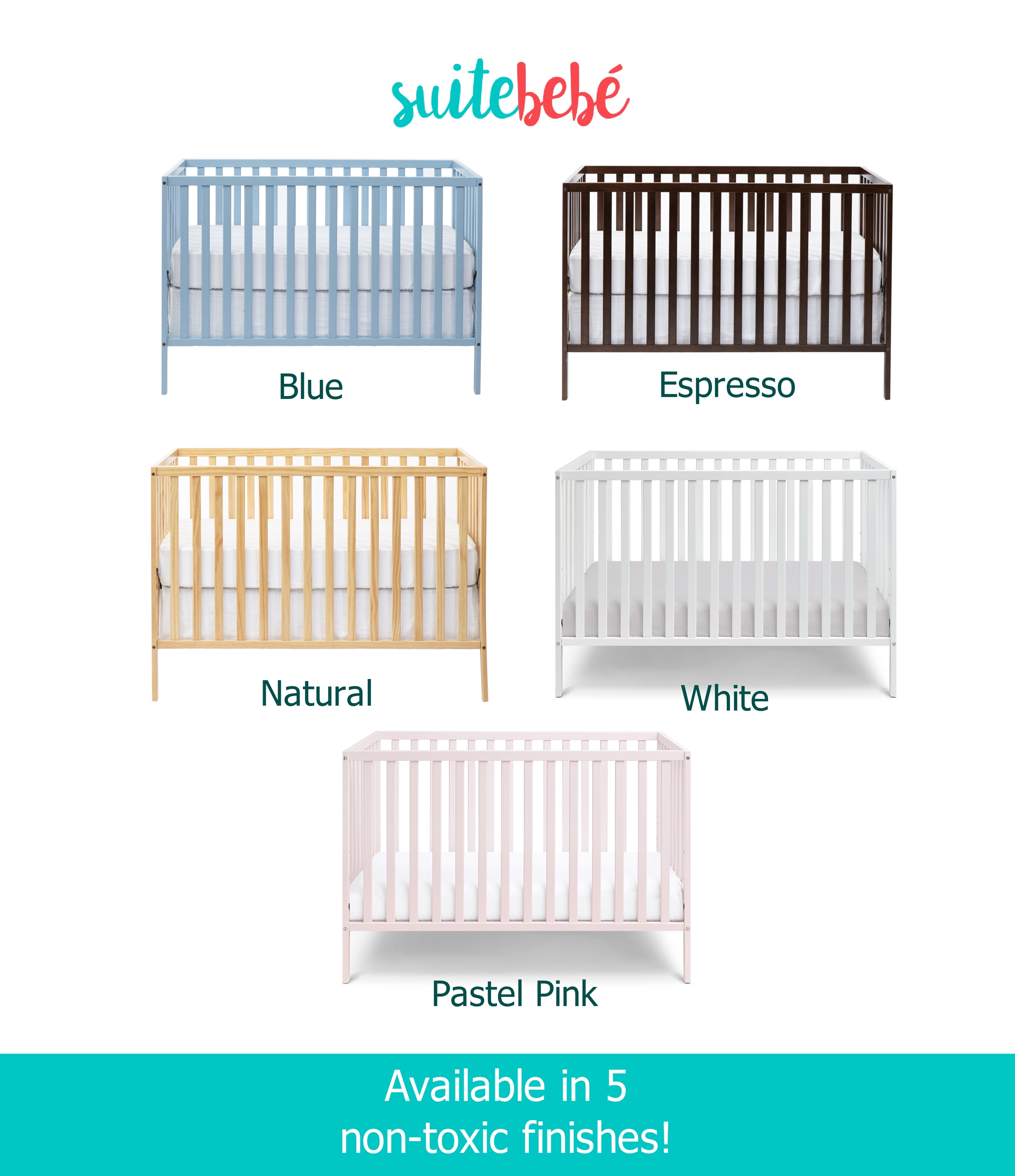 Suite Bebe  Palmer Island Crib, White Suite Bebe