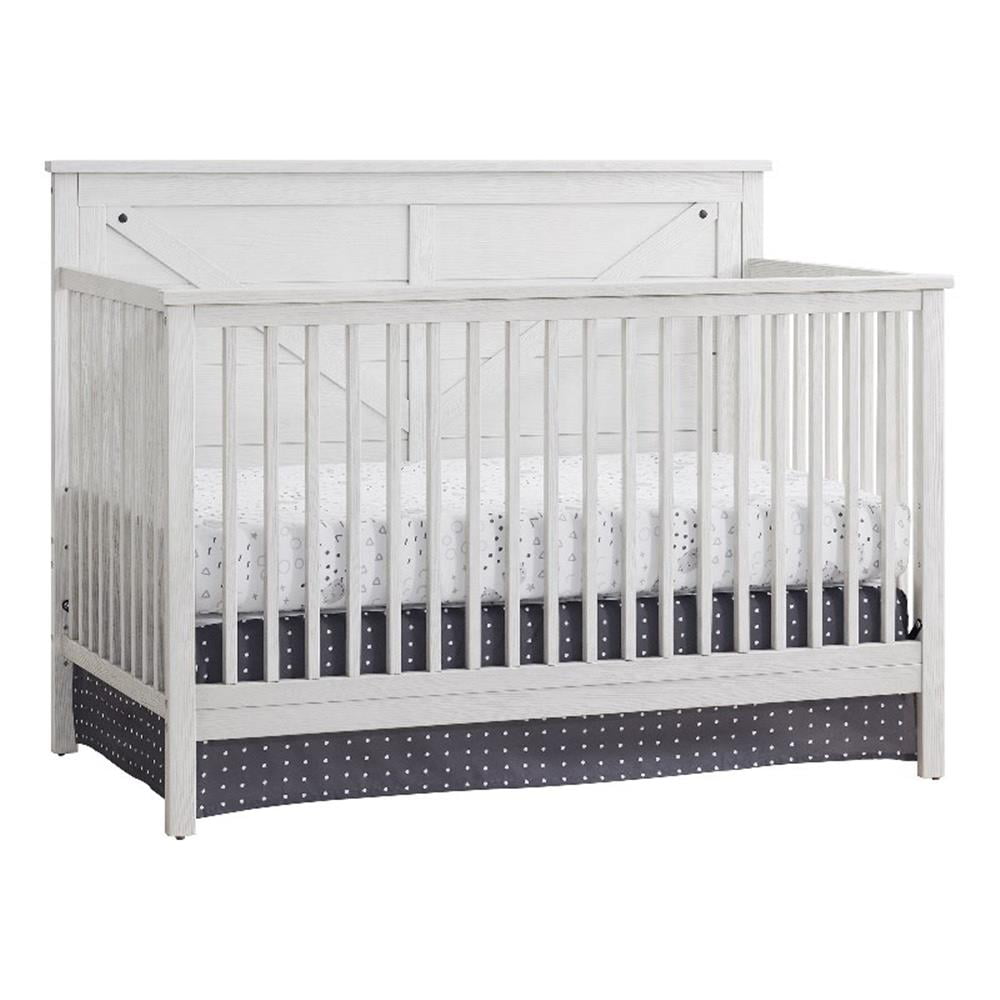 Oxford Baby Montauk 4-in-1 Convertible Crib, Farmhouse Gray, GREENGUARD Gold Certified, Wooden Crib Oxford Baby