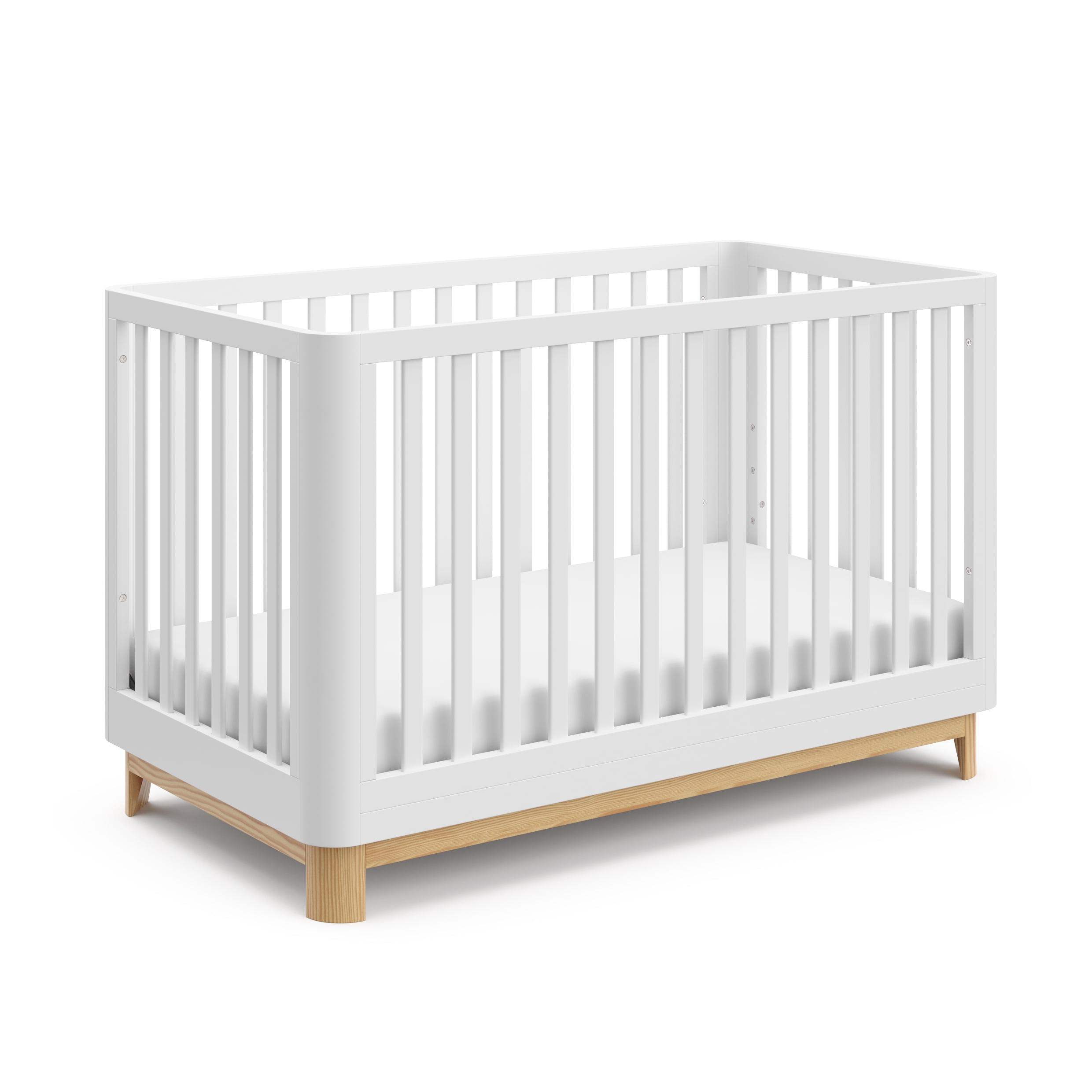 Storkcraft Santos 3-in-1 Convertible Baby Crib, Olive with Natural Storkcraft