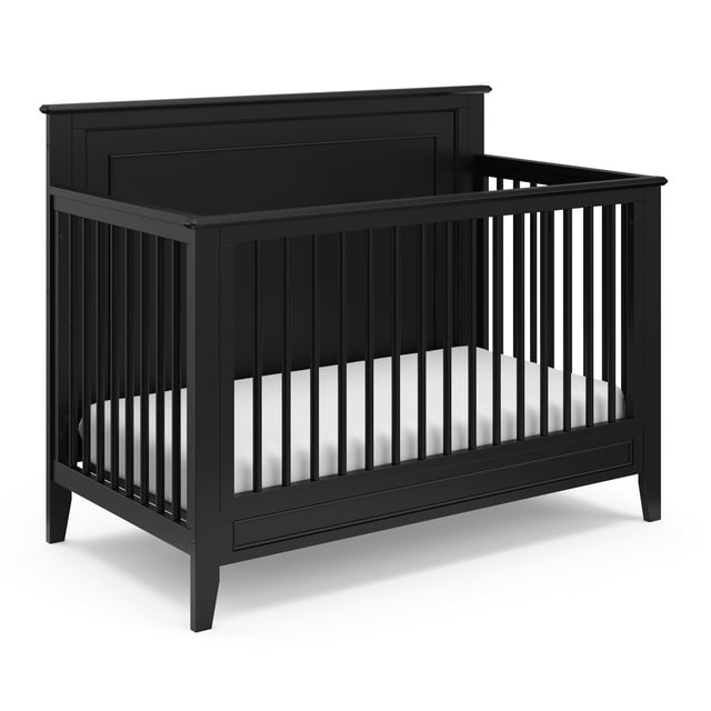 Storkcraft Solstice 5-in-1 Convertible Baby Crib, Gray Storkcraft