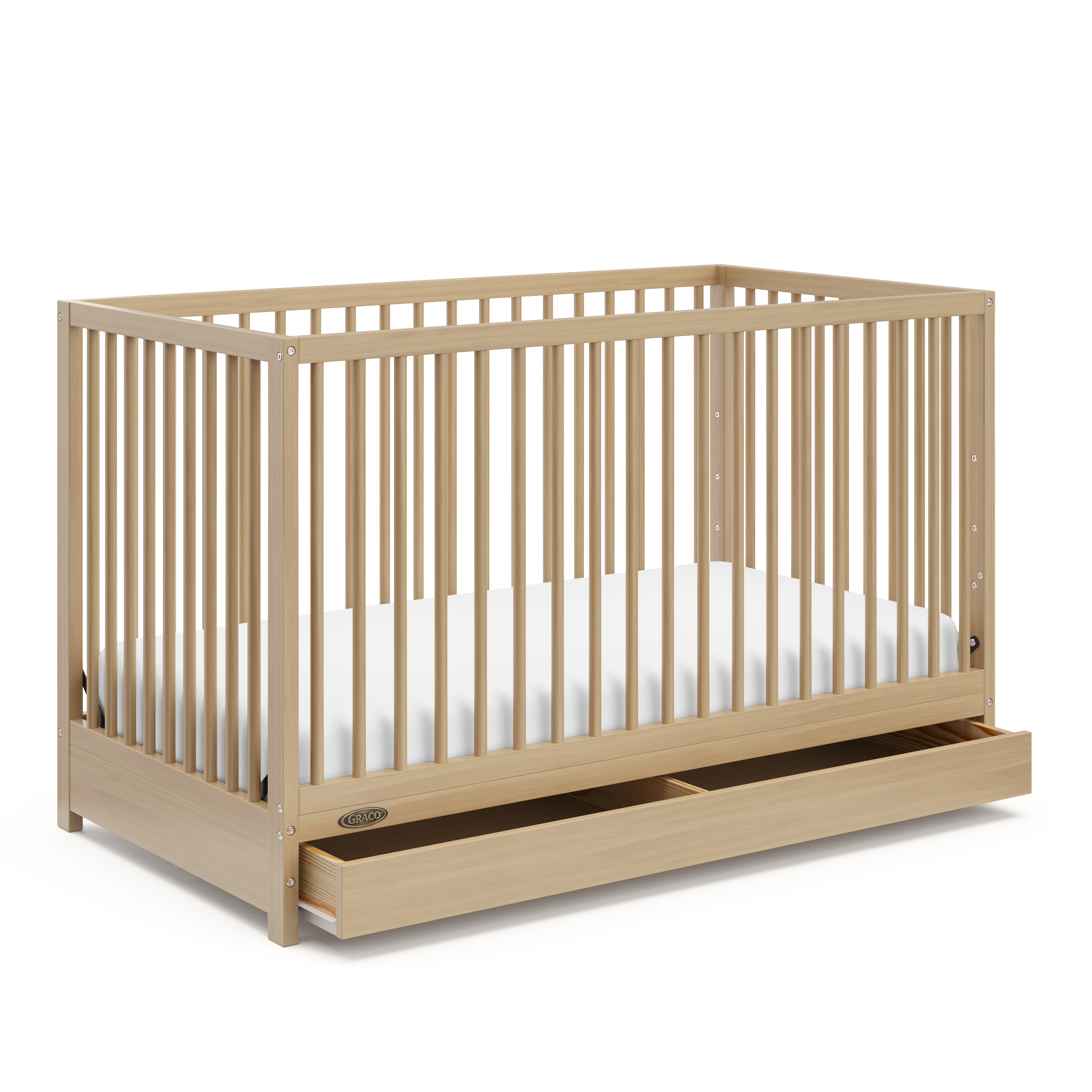 Graco Teddi 5-in-1 Convertible Baby Crib with Drawer, Driftwood Visit the Graco Store