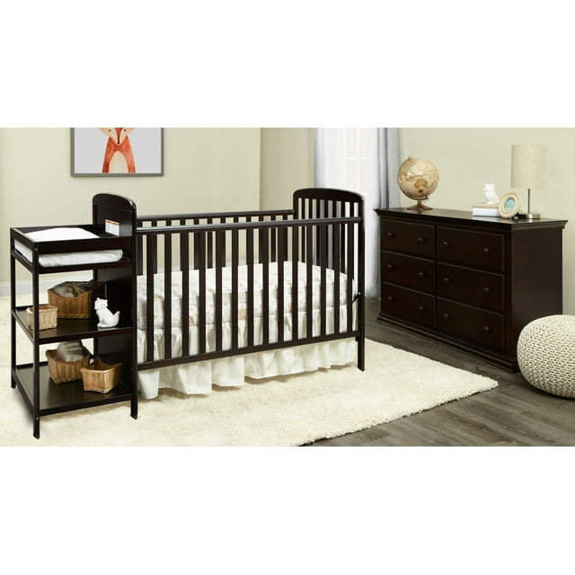 Suite Bebe Ramsey 3-in-1 Convertible Crib and Changer, Espresso Finish Suite Bebe