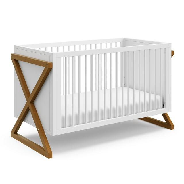 Storkcraft Equinox 3-in-1 Convertible Baby Crib White/Vintage Driftwood Storkcraft