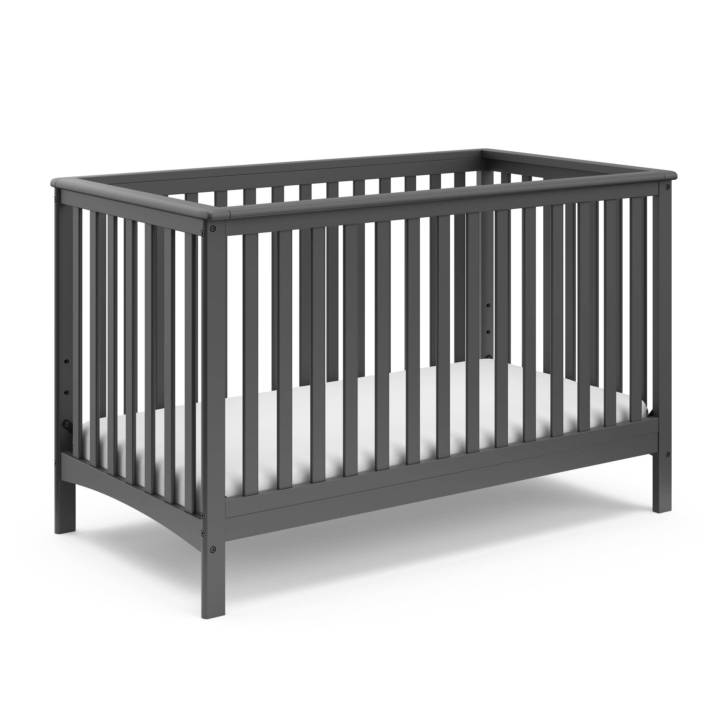 Storkcraft Hillcrest 4-in-1 Convertible Baby Crib, Pebble Gray Storkcraft