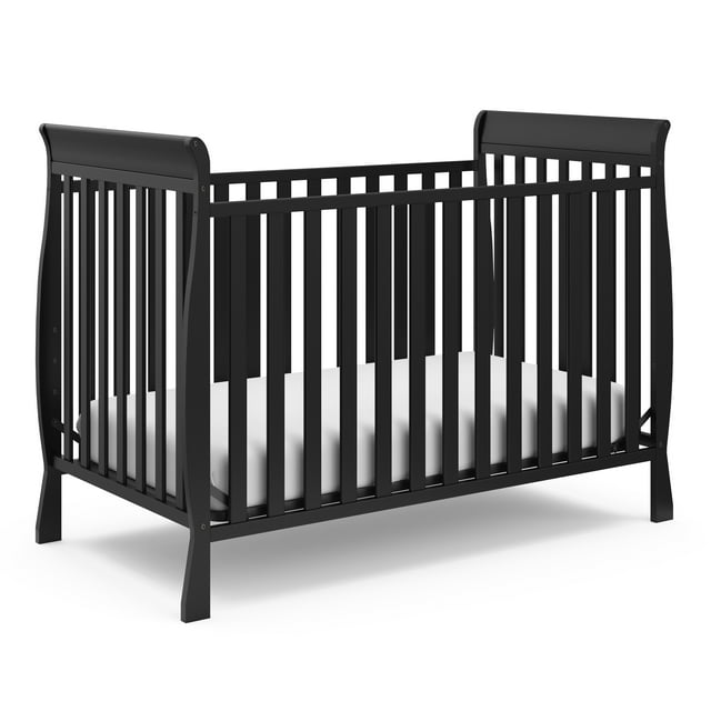 Storkcraft Maxwell 3-in-1 Convertible Baby Crib, Black Storkcraft