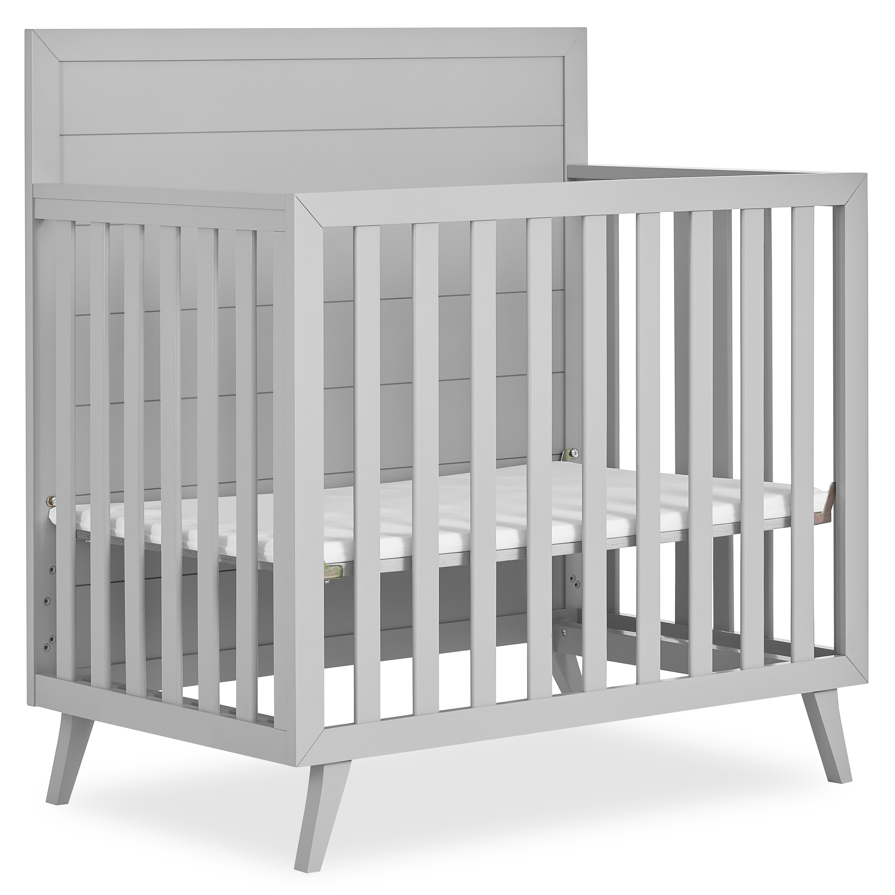 Dream On Me Lexington 4 in 1 Convertible Mini Crib, Sustainable New Zealand Pinewood, Pebble Grey Dream On Me