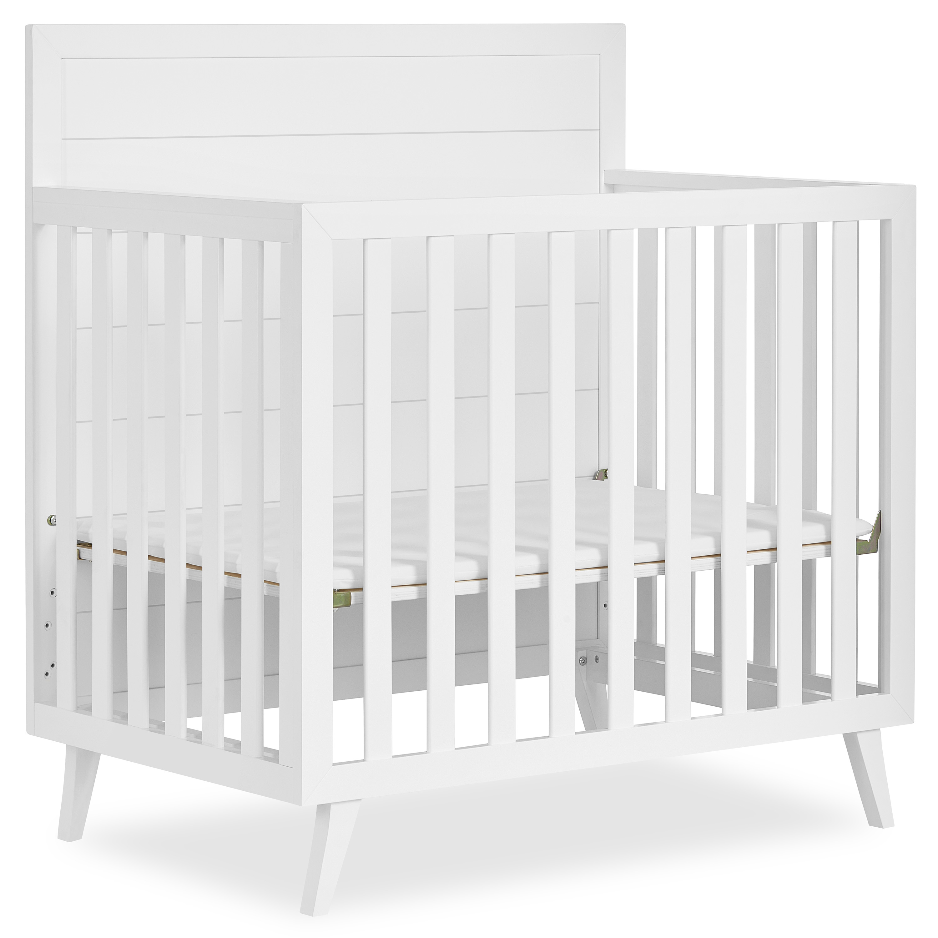 Dream On Me Lexington 4 in 1 Baby Convertible Mini Crib, Sustainable New Zealand Pinewood, White Dream On Me