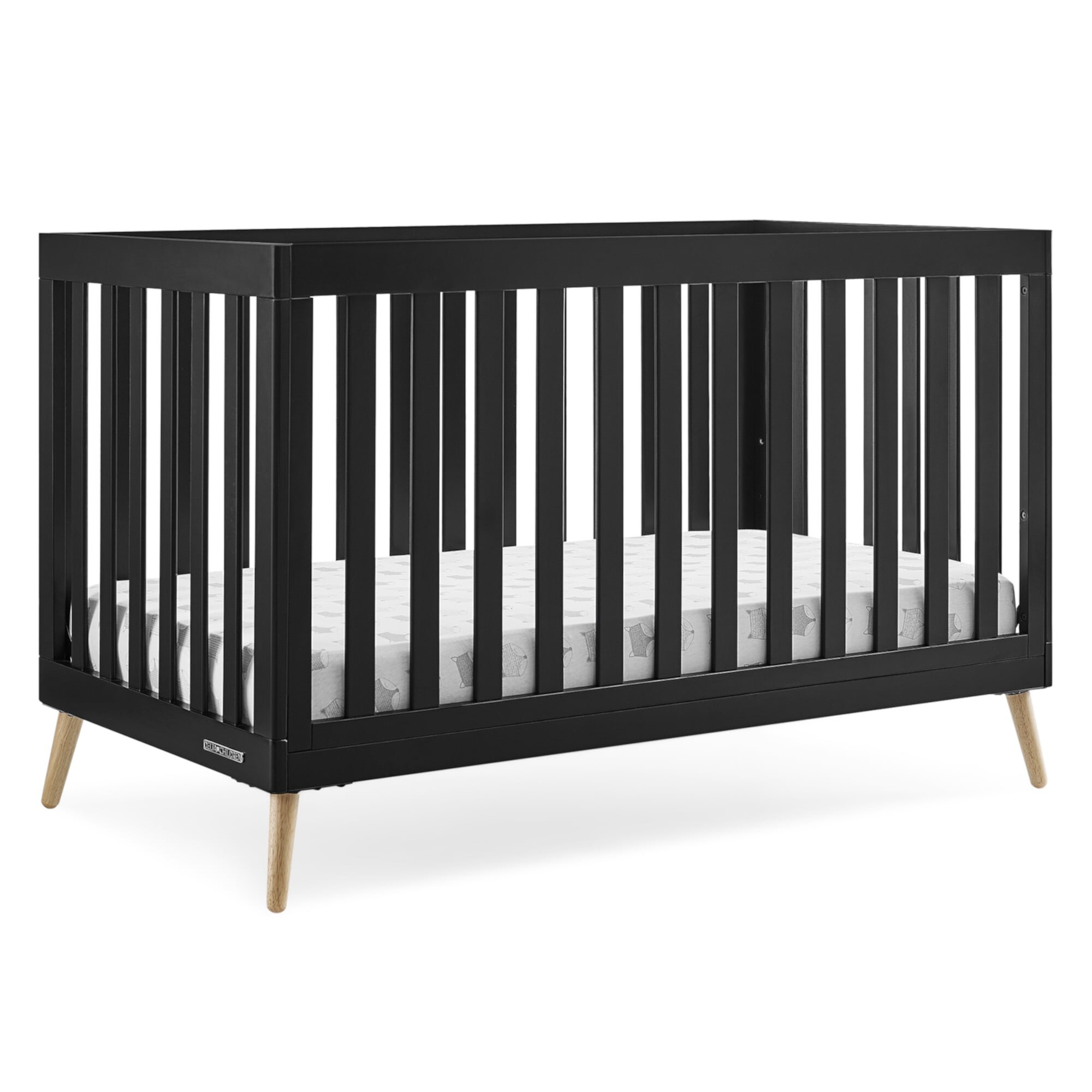 Delta Children Essex 4-in-1 Convertible Baby Crib, Grey/Natural Legs Delta Children